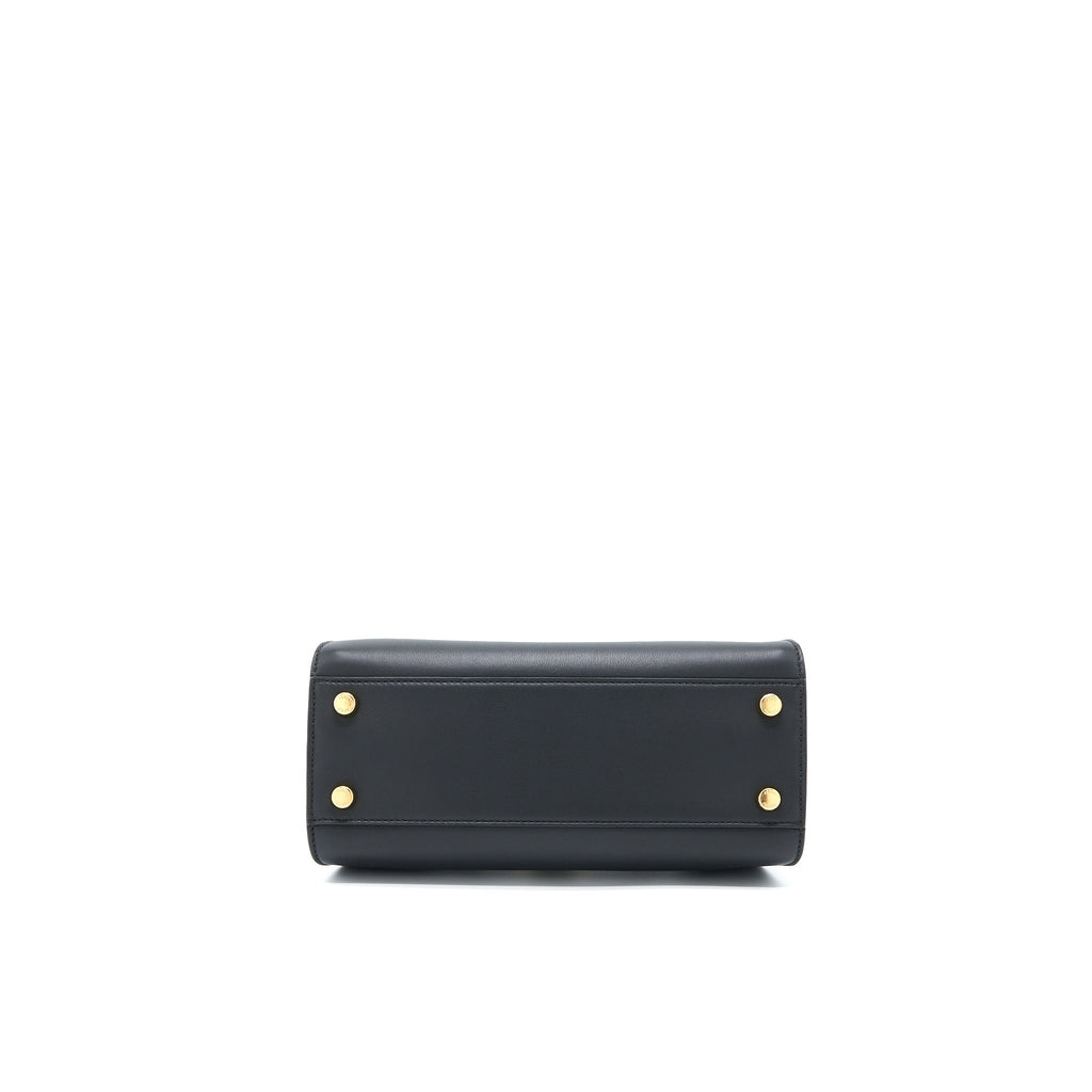 FENDI SMALL PEEKABOO ICONIC BAG CALFSKIN BLACK GHW