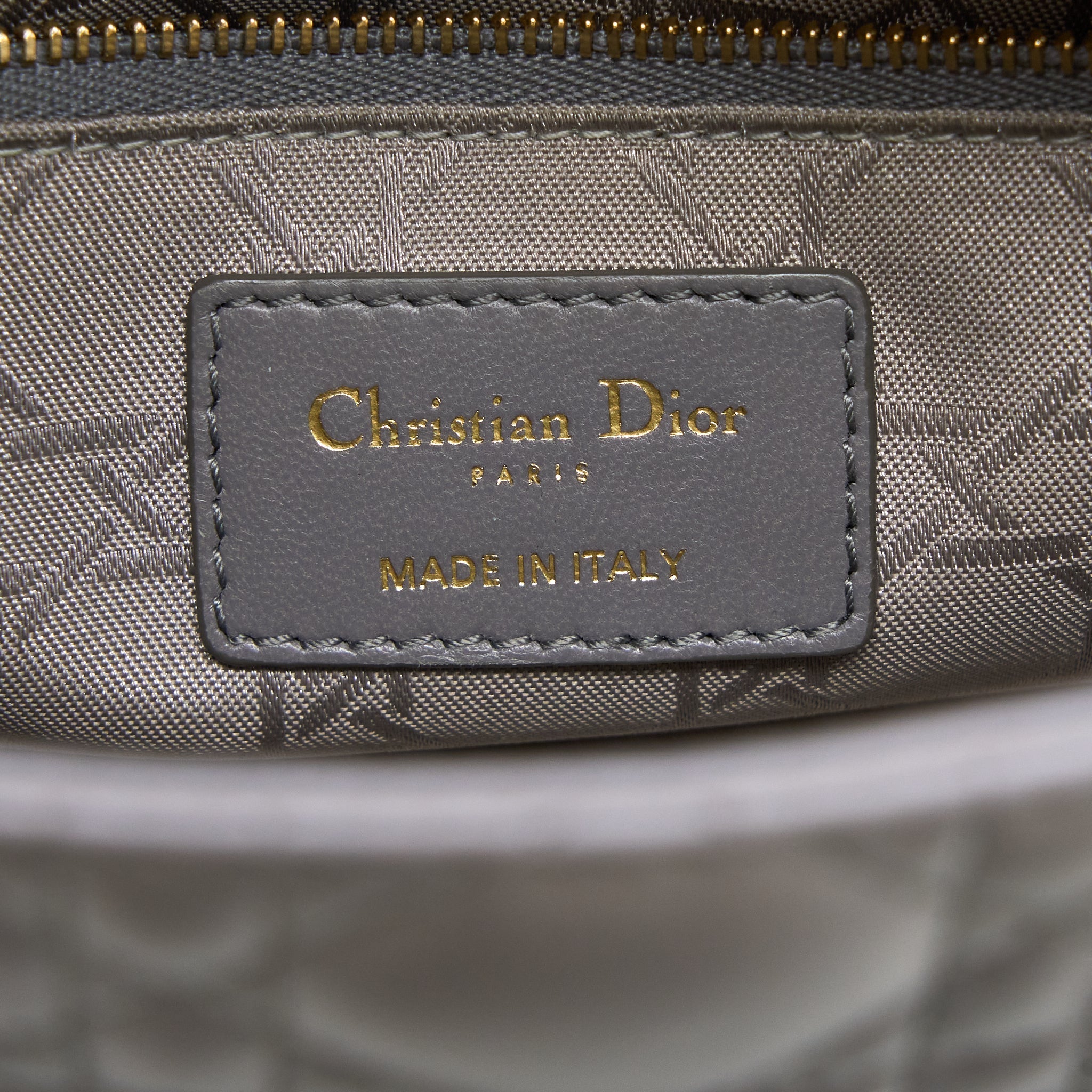 DIOR SMALL LADY DIOR MY ABCDIOR LAMBSKIN GREY LGHW