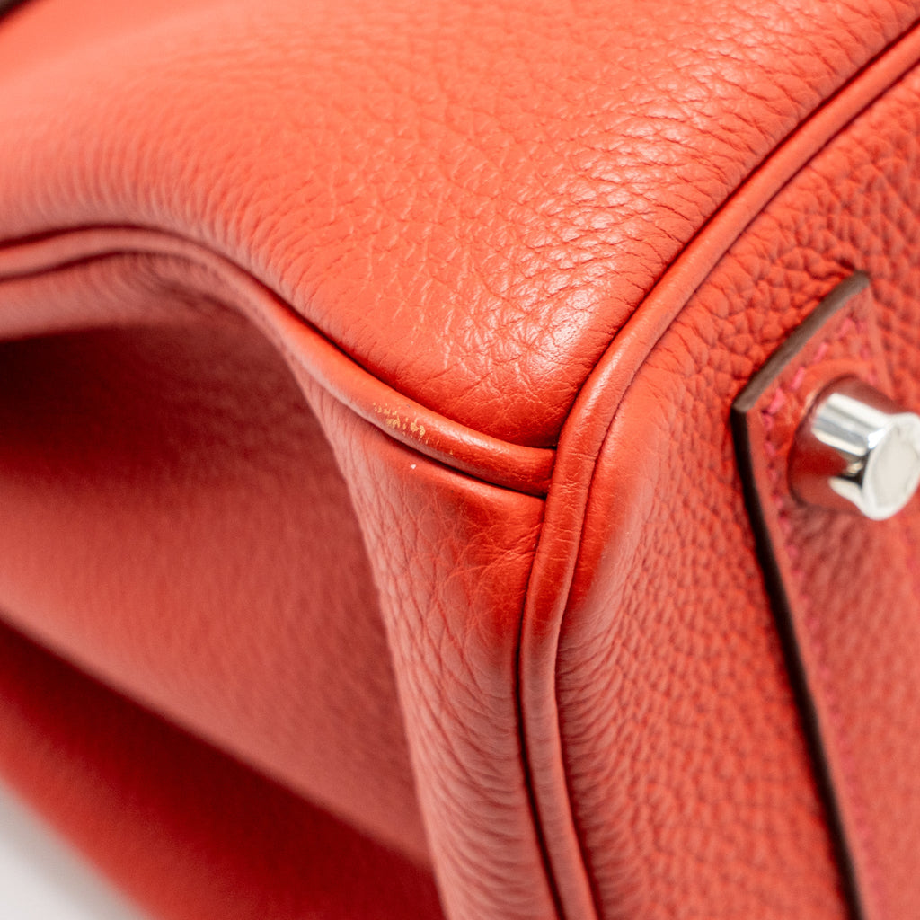 HERMES BIRKIN 30 TOGO ROUGE PIVOINE SHW