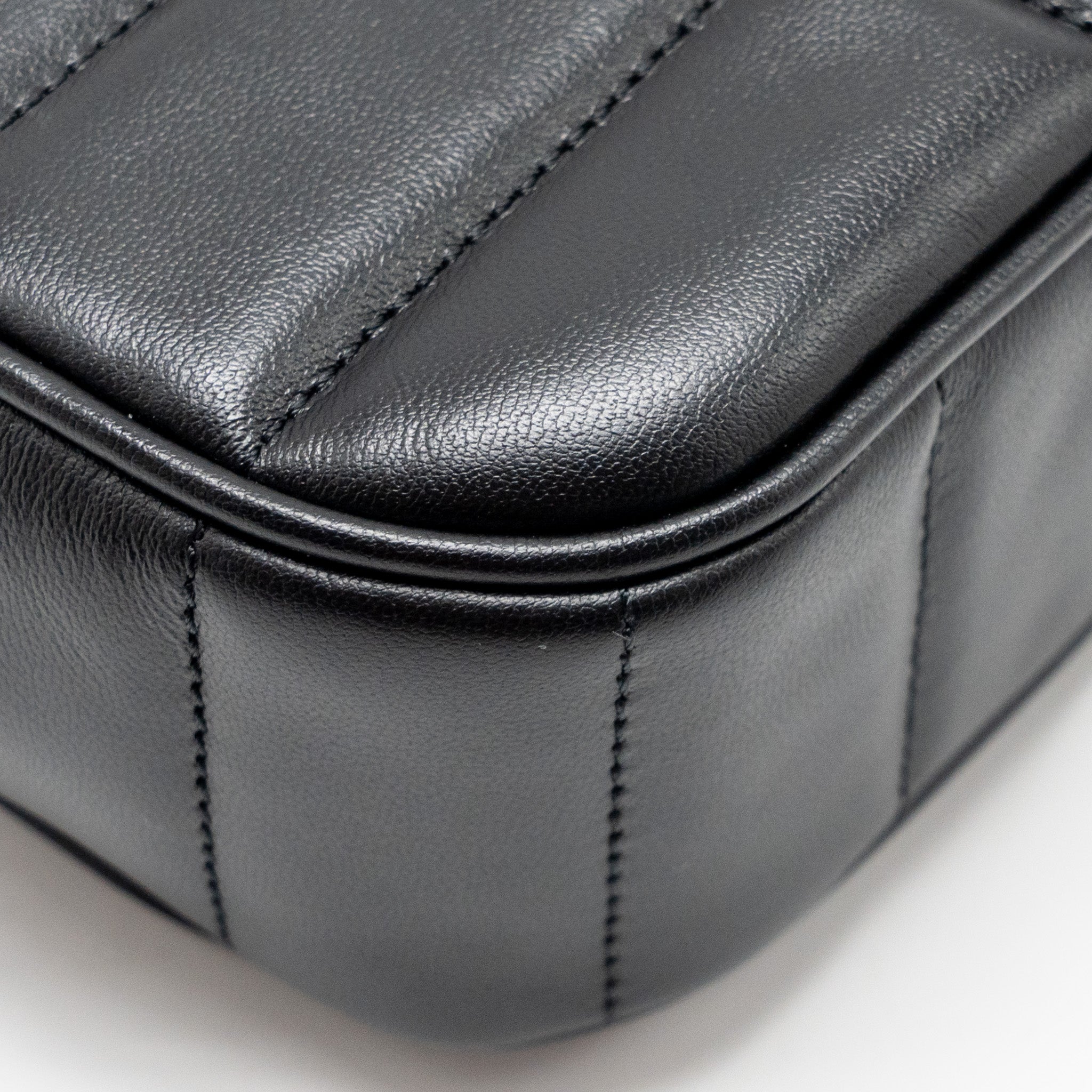 CELINE MATELASSE MINI CHAIN SHOULDER BAG CALFSKIN BLACK GHW