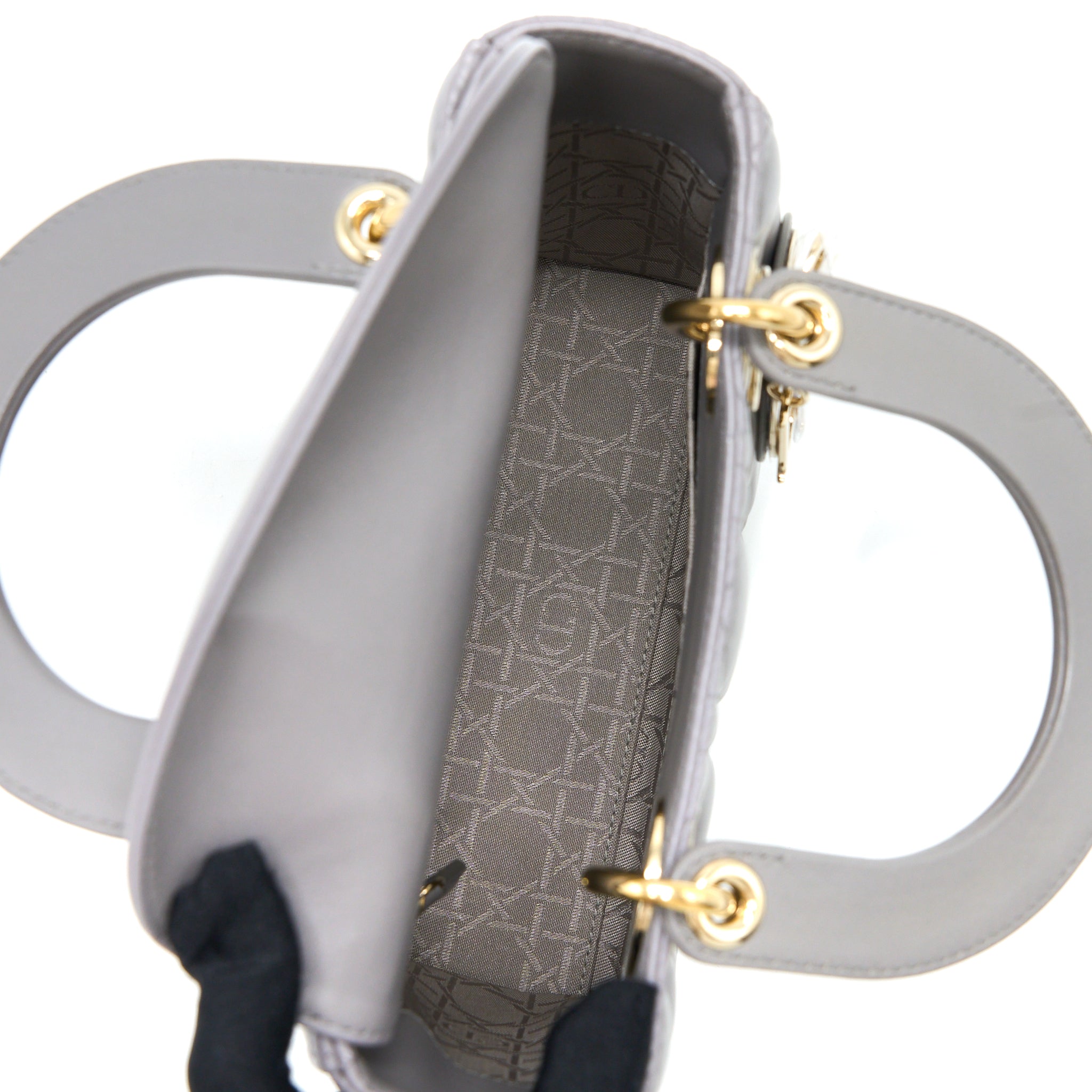 DIOR SMALL LADY DIOR MY ABCDIOR LAMBSKIN GREY LGHW