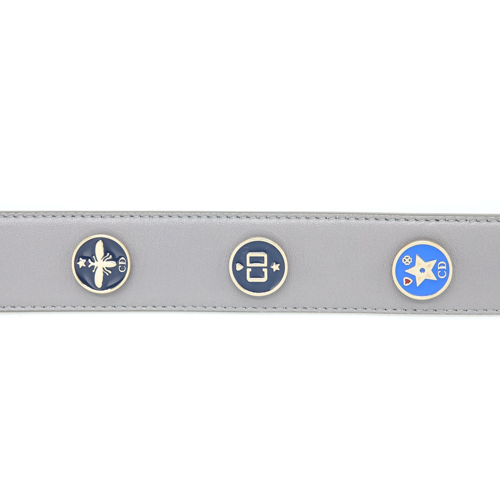 DIOR SMALL LADY DIOR MY ABCDIOR LAMBSKIN GREY LGHW