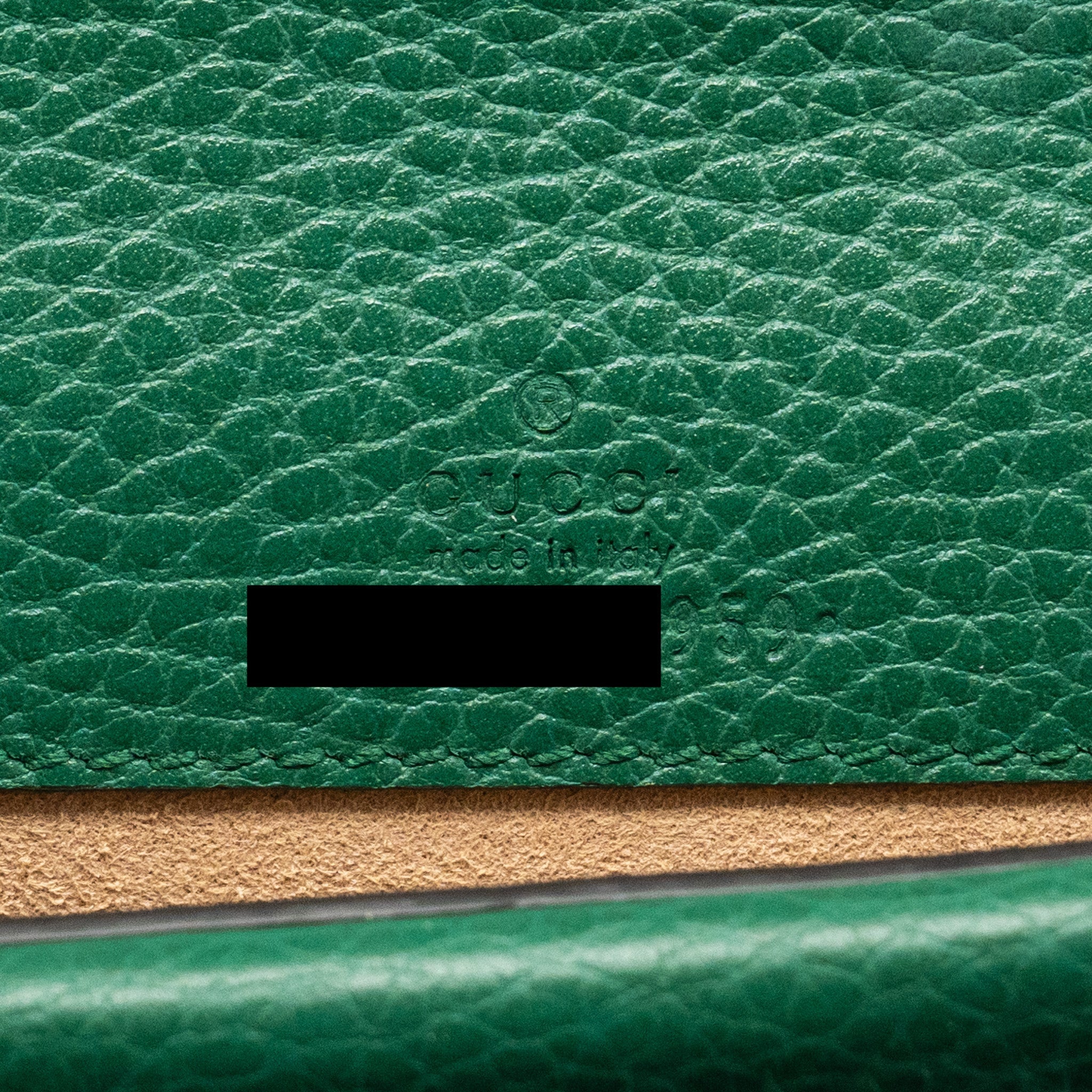 GUCCI SUPER MINI DIONYSUS CALFSKIN GREEN GHW