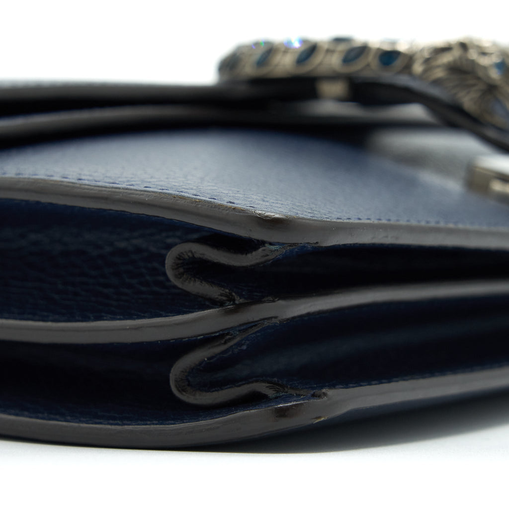 GUCCI SMALL DIONYSUS SHOULDER BAG NAVY SHW