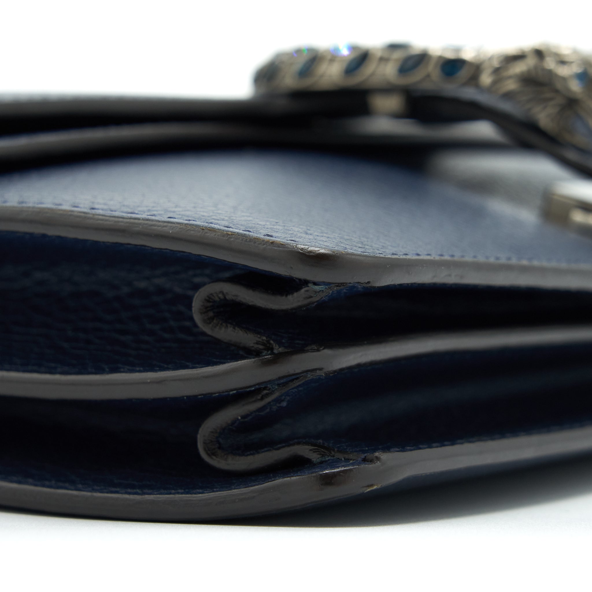GUCCI SMALL DIONYSUS SHOULDER BAG NAVY SHW