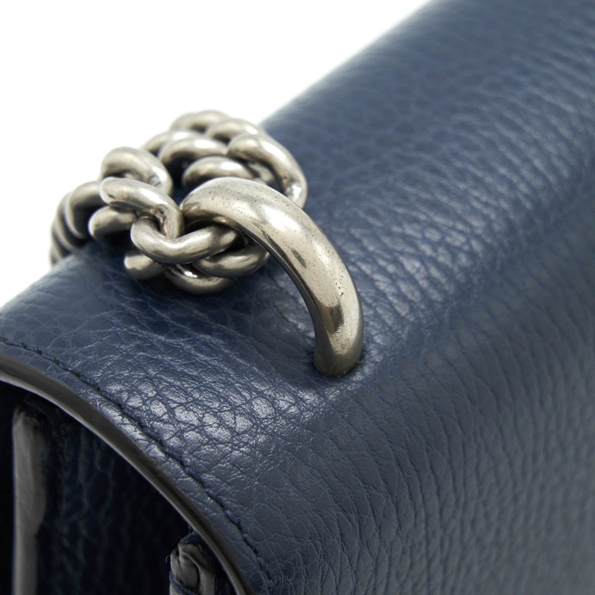 GUCCI SMALL DIONYSUS SHOULDER BAG NAVY SHW