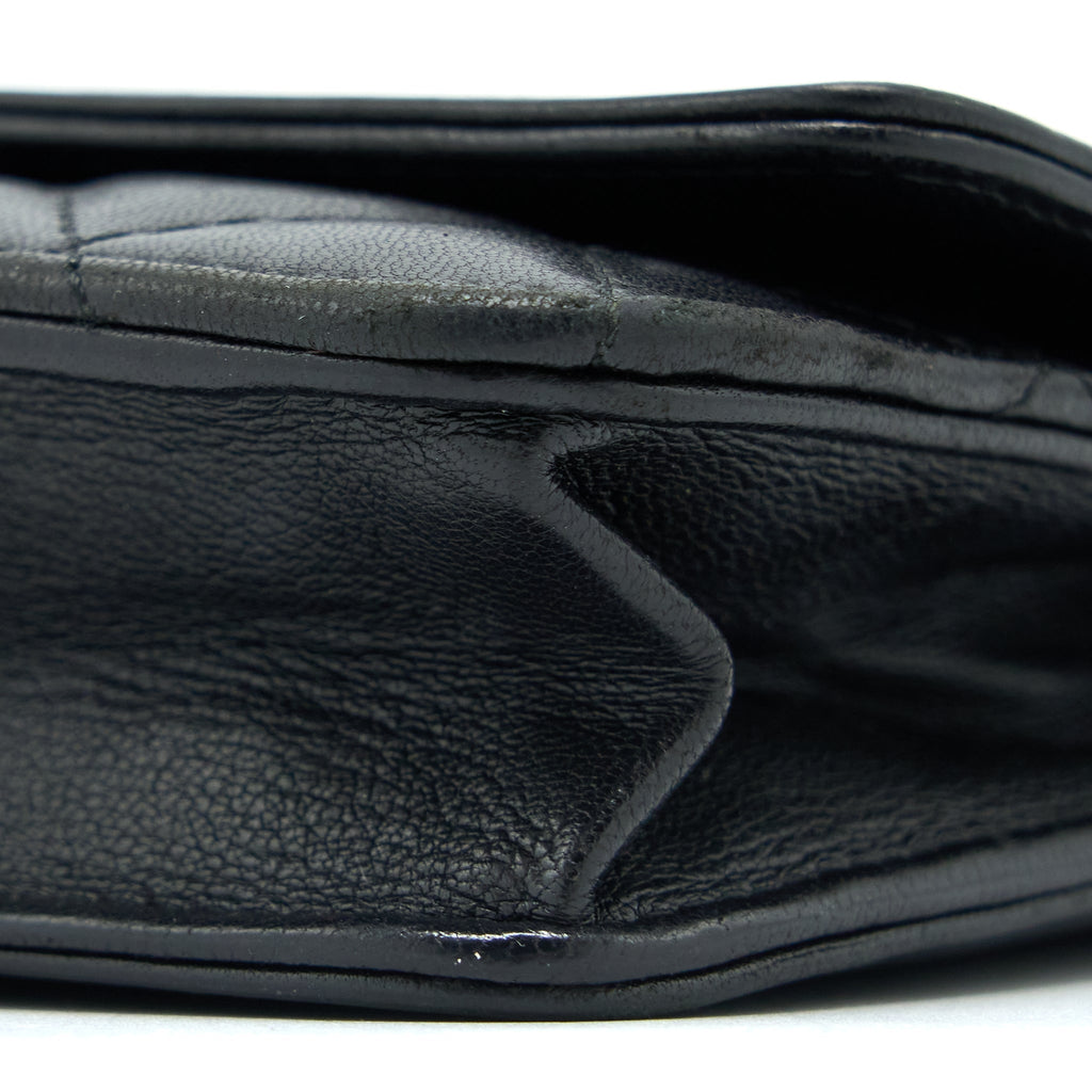 CHANEL BOY WALLET ON CHAIN LAMBSKIN BLACK SHW