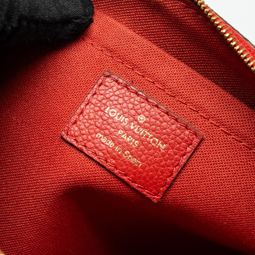 LOUIS VUITTON PALLAS CLUTCH MONOGRAM 2 WAY SHOULDER BAG MONOGRAM CANVAS/LEATHER CERISE GHW