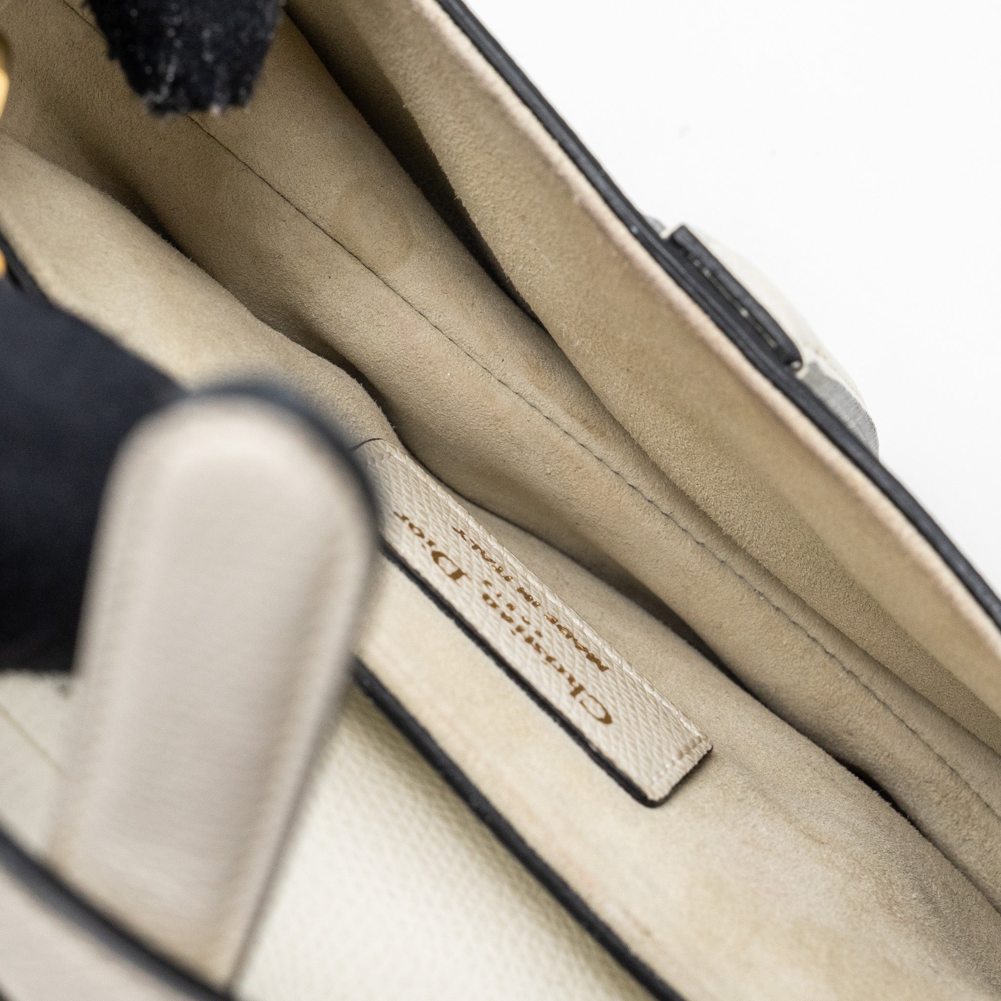 DIOR MINI SADDLE BAG CALFSKIN WHITE GHW