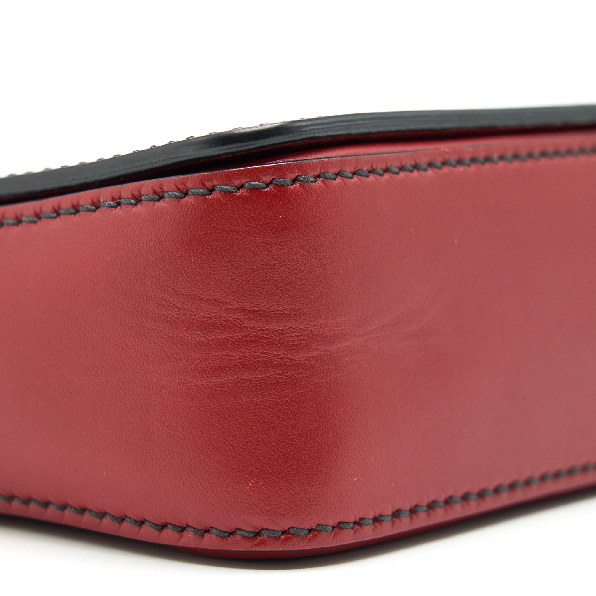 DIOR J'ADIOR CLUTCH WITH HANDLE RED WITH GHW
