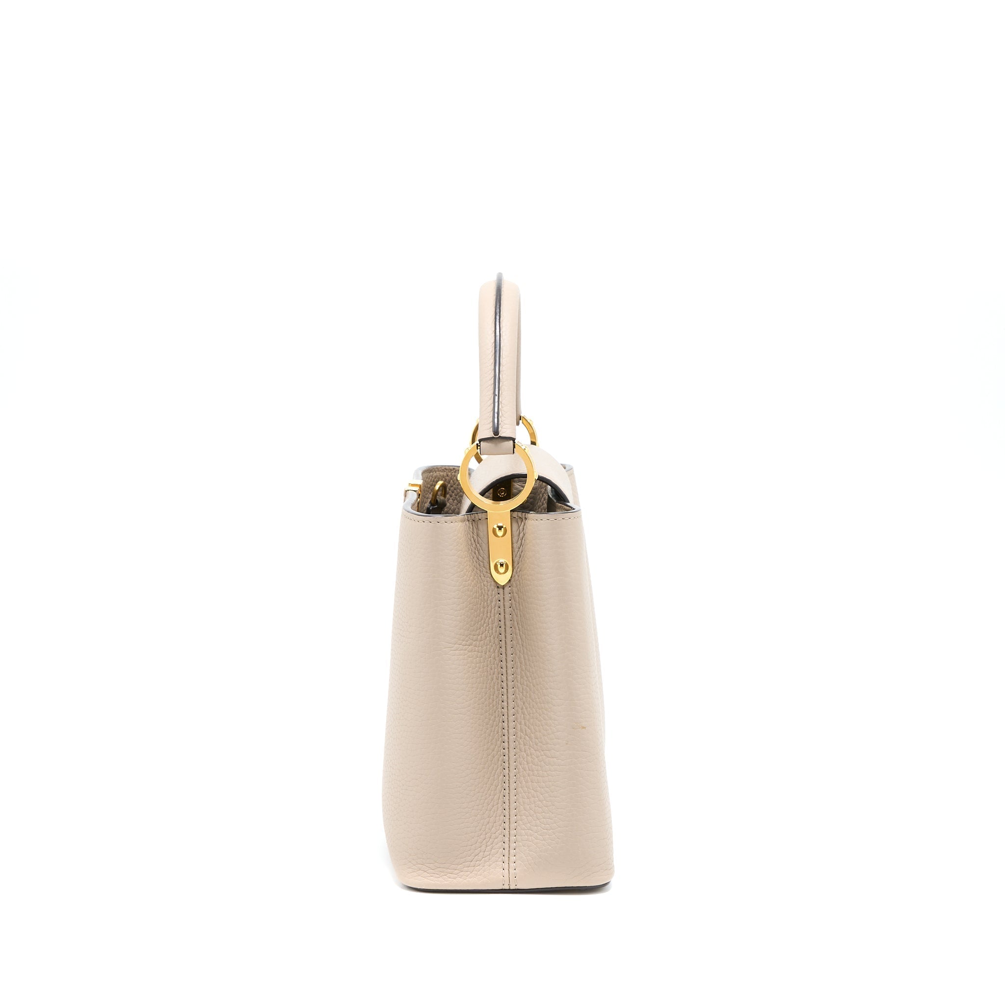 LOUIS VUITTON CAPUCINE MM TAURILLON GALET GHW