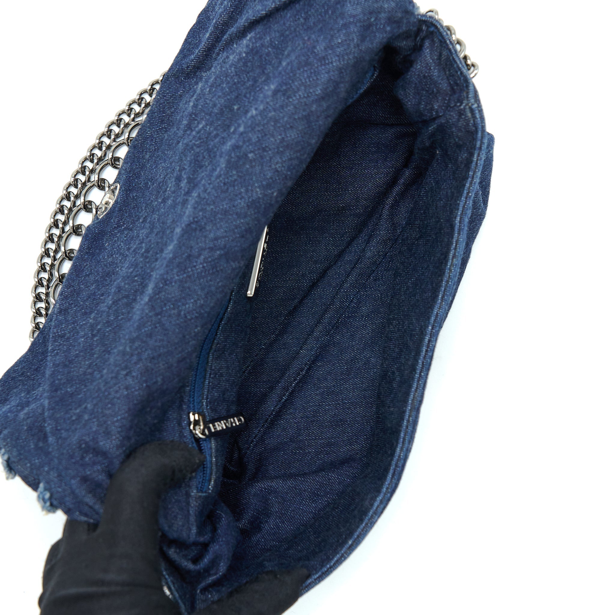 CHANEL SMALL DENIM SHOULDER BAG SHW