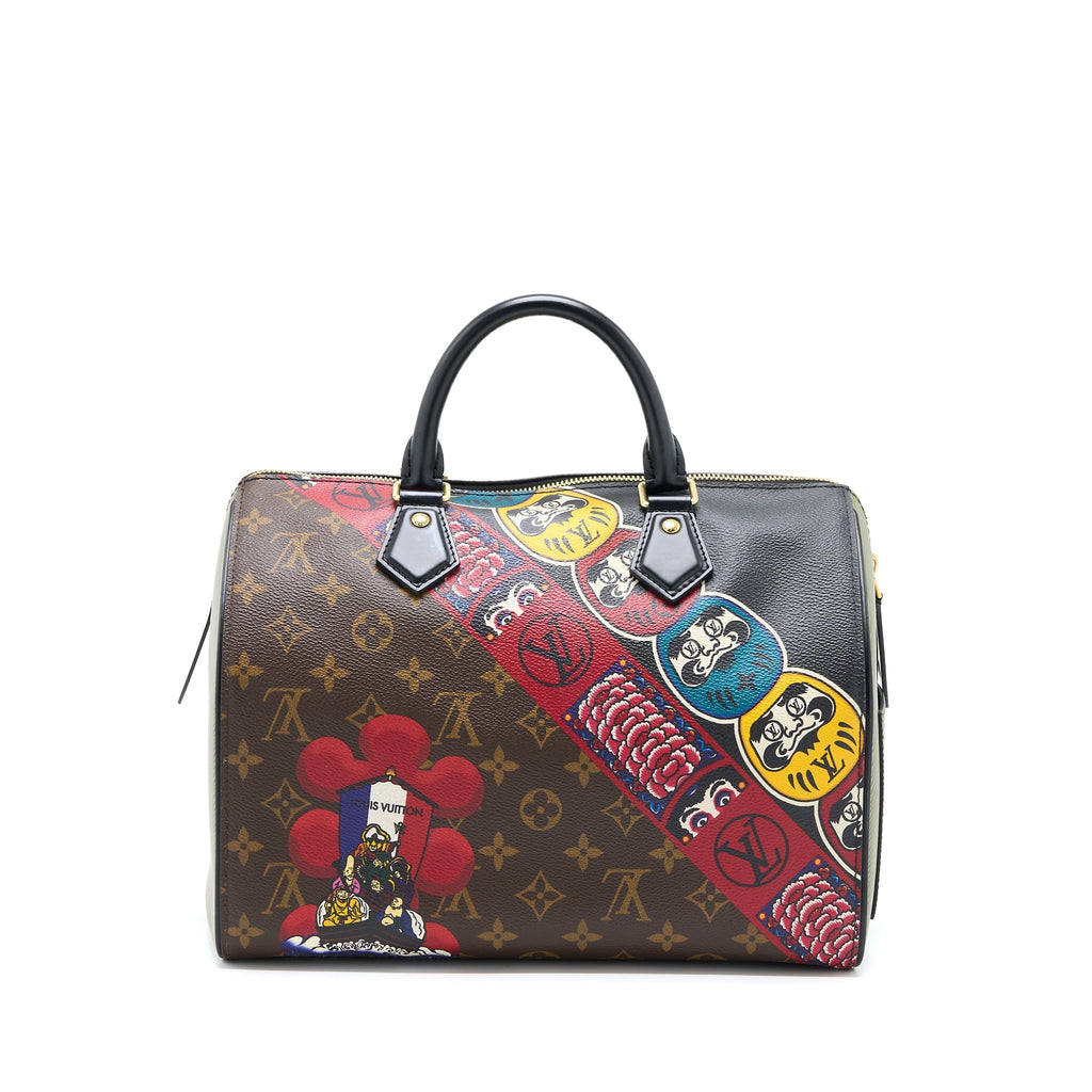 LOUIS VUITTON SPEEDY 30 KABUKI-THEMED CRUISE MONOGRAM CANVAS/EPI GHW