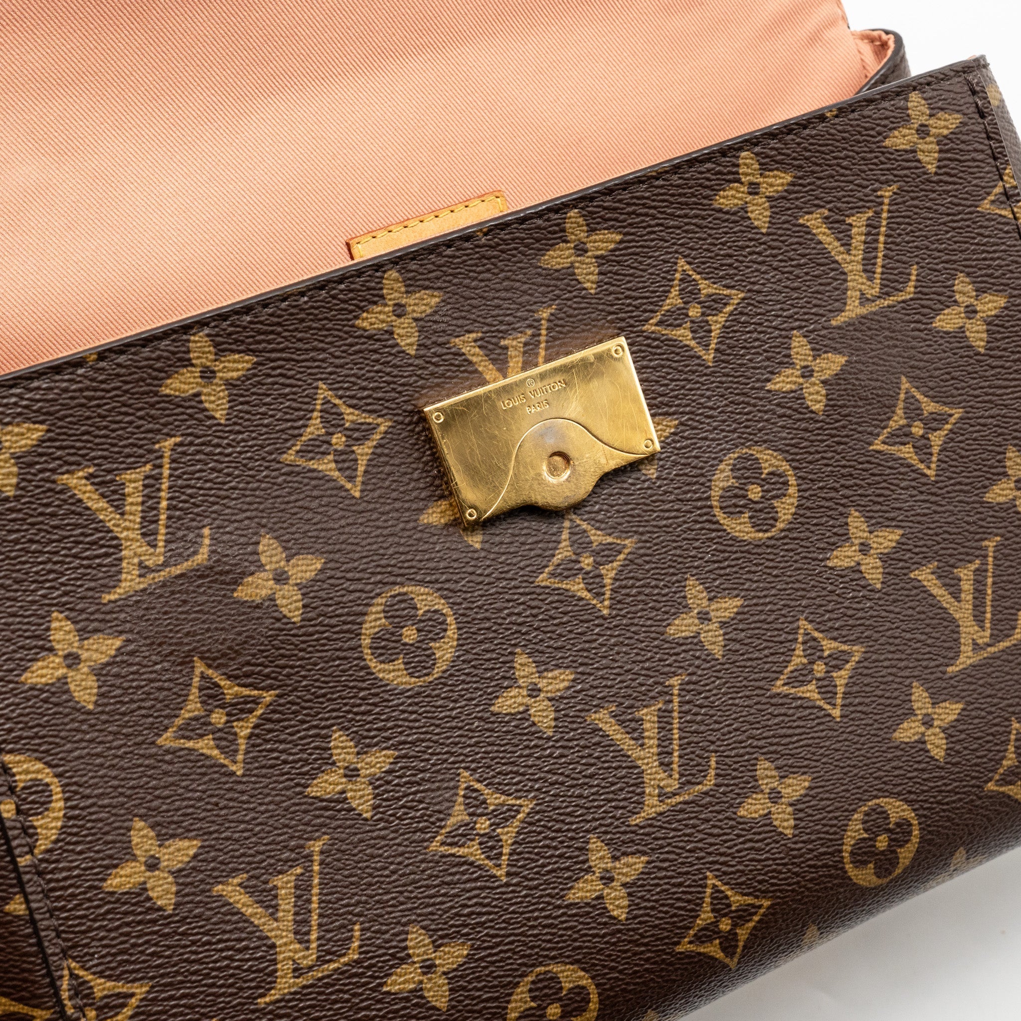 LOUIS VUITTON CLUNY BB MONOGRAM CANVAS WITH PINK STRAP GHW