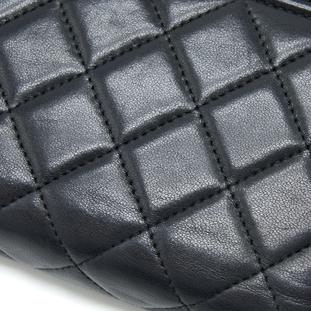 CHANEL BOY WALLET ON CHAIN LAMBSKIN BLACK SHW
