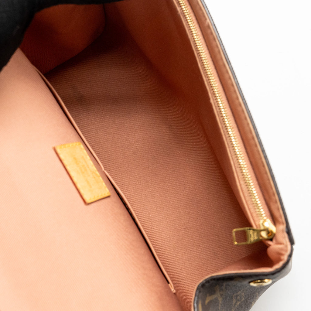 LOUIS VUITTON CLUNY BB MONOGRAM CANVAS WITH PINK STRAP GHW