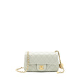 CHANEL 22C LIGHT PEARL CRUSH MINI FLAP BAG LAMBSKIN LIGHT GREY GHW (MICROCHIP)