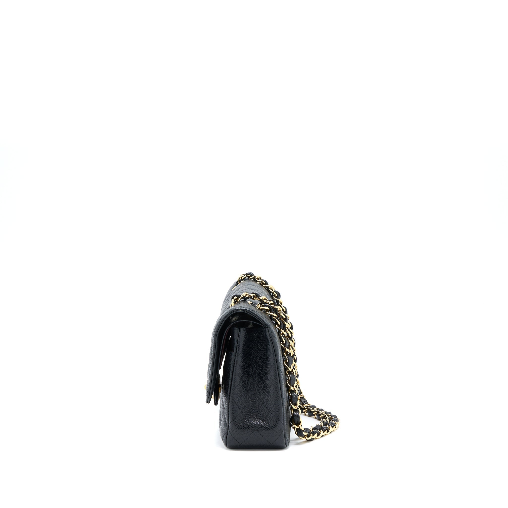 CHANEL MEDIUM CLASSIC DOUBLE FLAP BAG CAVIAR BLACK GHW