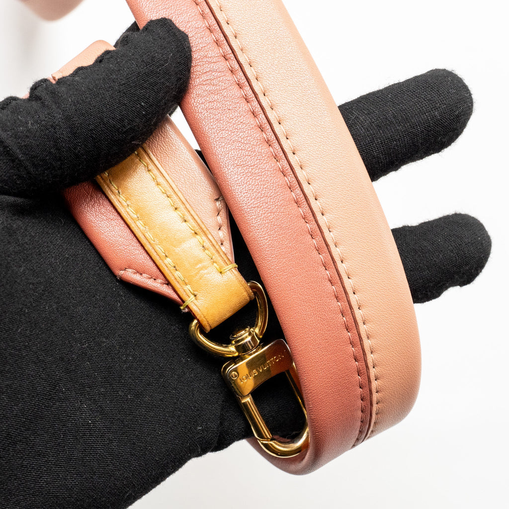 LOUIS VUITTON CLUNY BB MONOGRAM CANVAS WITH PINK STRAP GHW