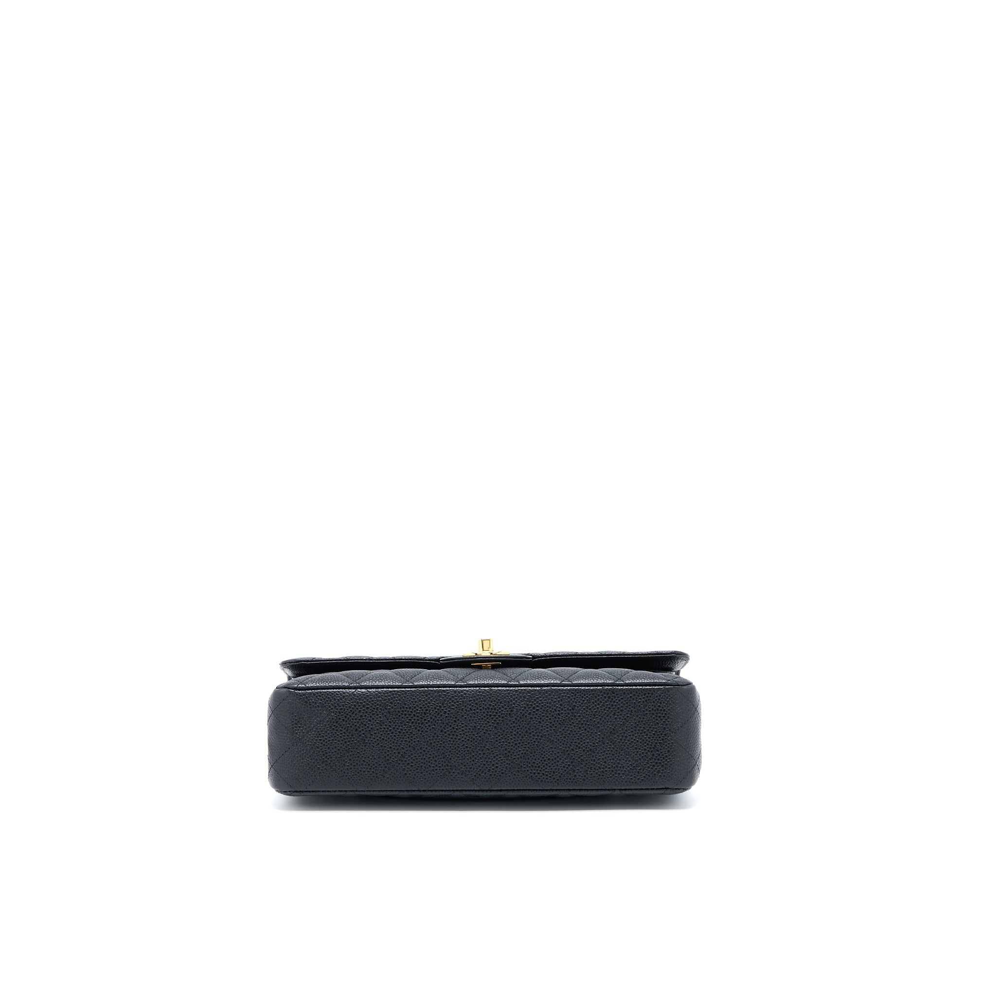 CHANEL MEDIUM CLASSIC DOUBLE FLAP BAG CAVIAR BLACK GHW