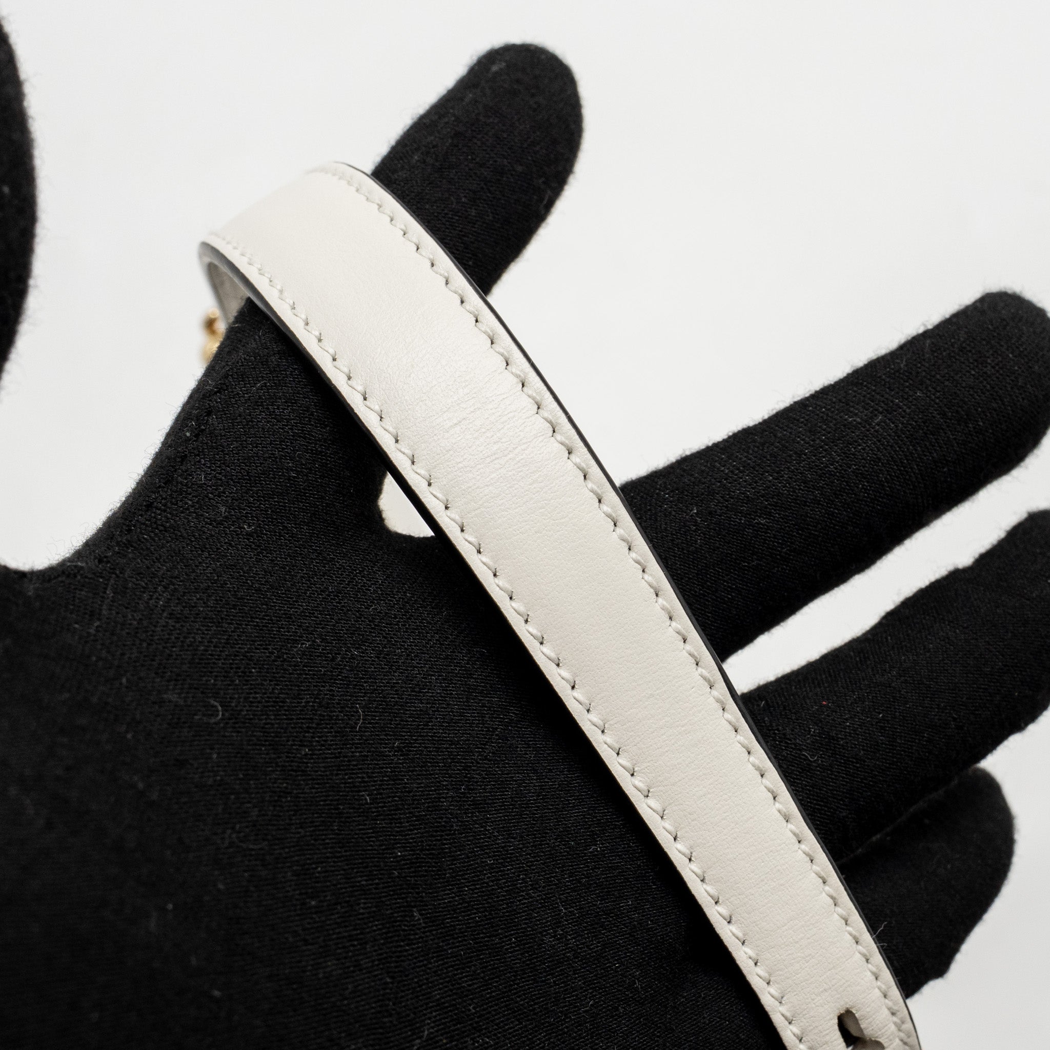 PRADA ARQUÉ SMALL SHOULDER BAG CALFSKIN WHITE GHW