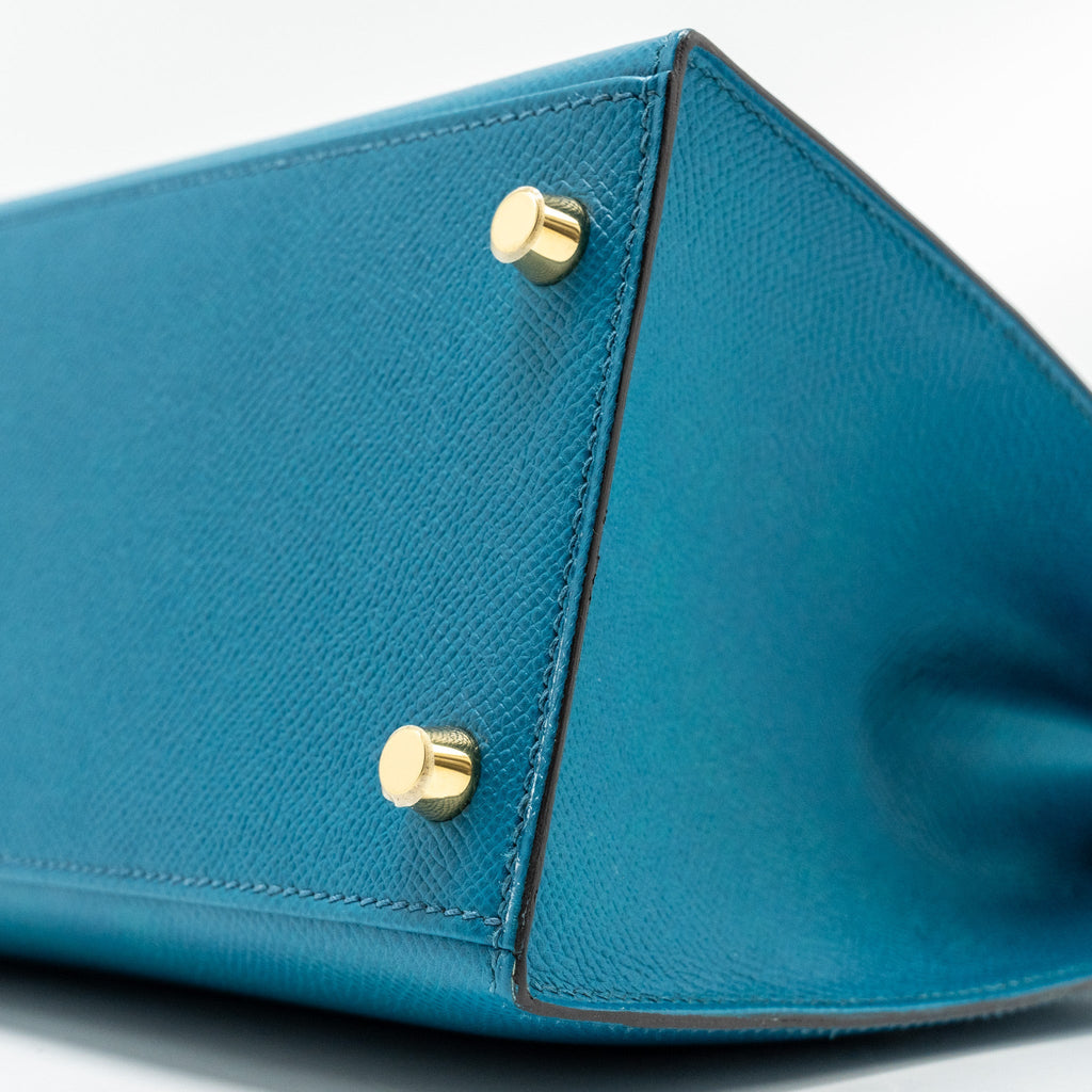 HERMES KELLY 28 EPSOM BLUE IZMIR GHW