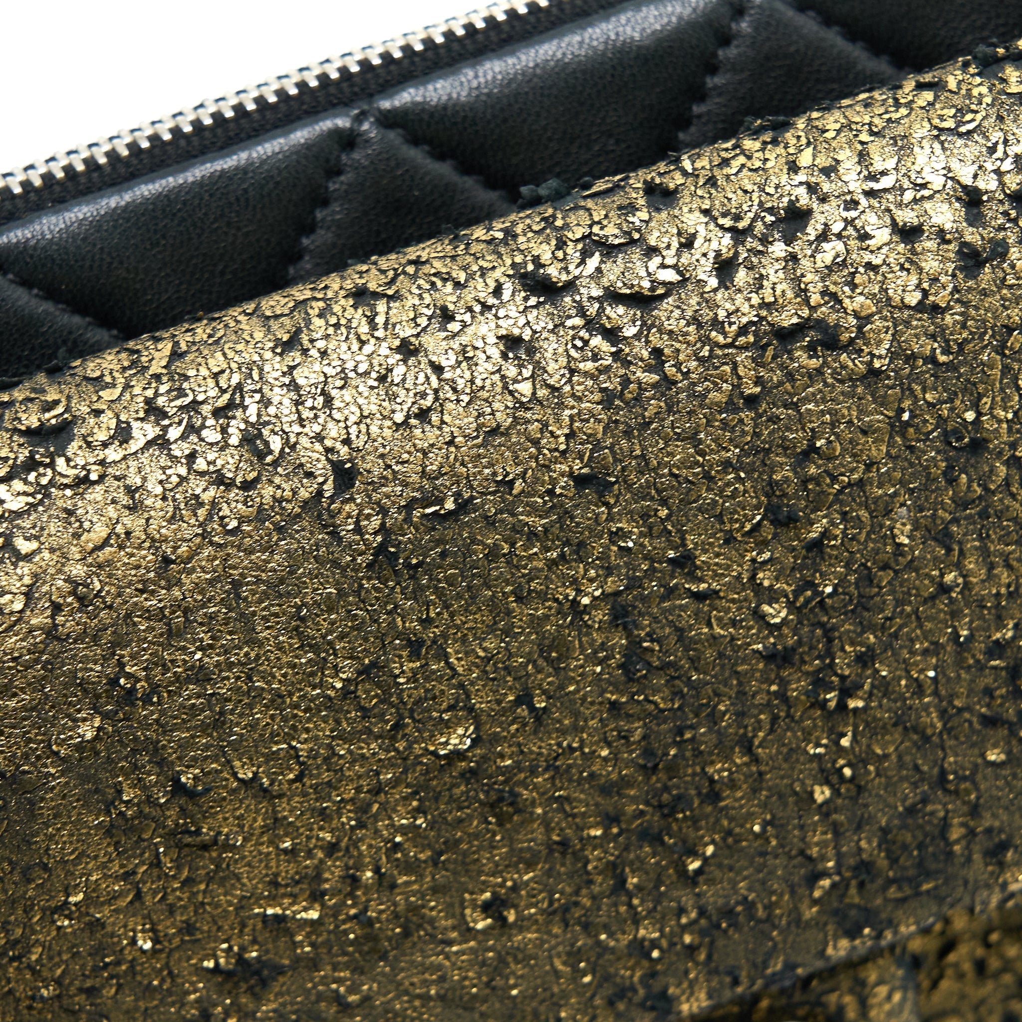 CHANEL 12A EVENING BAG LAMBSKIN BLACK/GOLD SHW