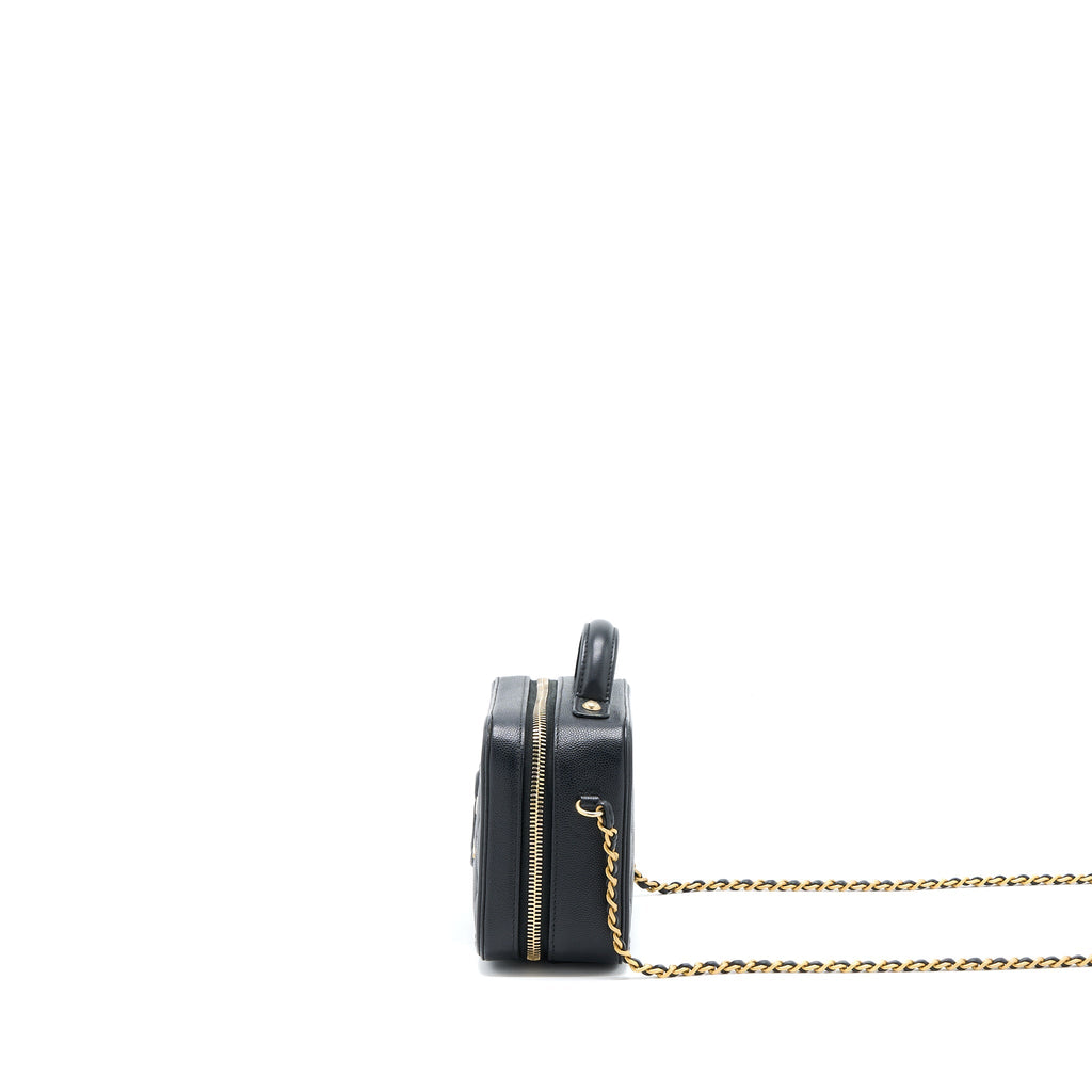 CHANEL FILIGREE VANITY CASE CAVIAR BLACK GHW