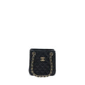 CHANEL MINI BUCKET TOTE BAG CAVIAR BLACK LGHW (MICROCHIP)