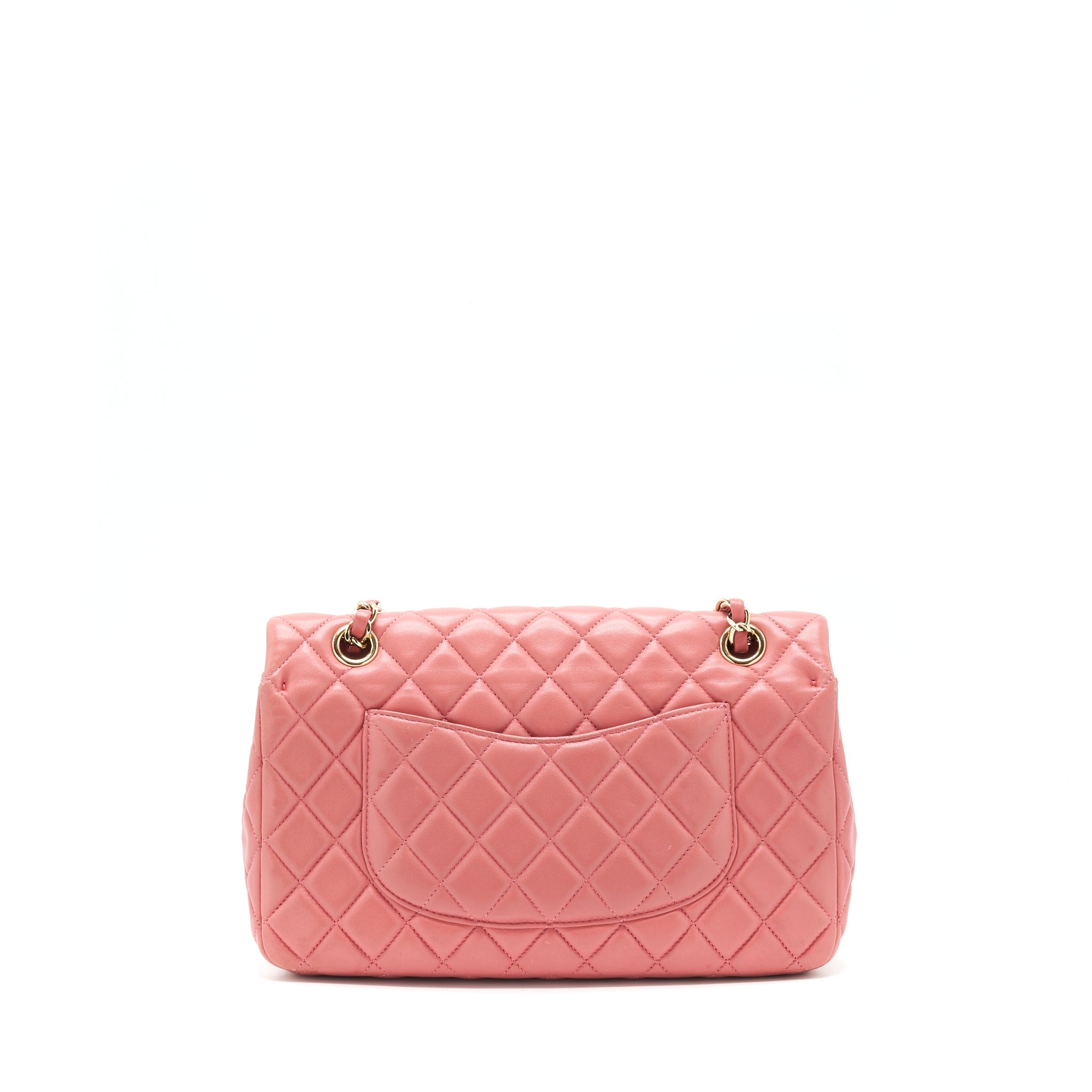 CHANEL LIMITED CHARM FLAP BAG LAMBSKIN PINK LGHW