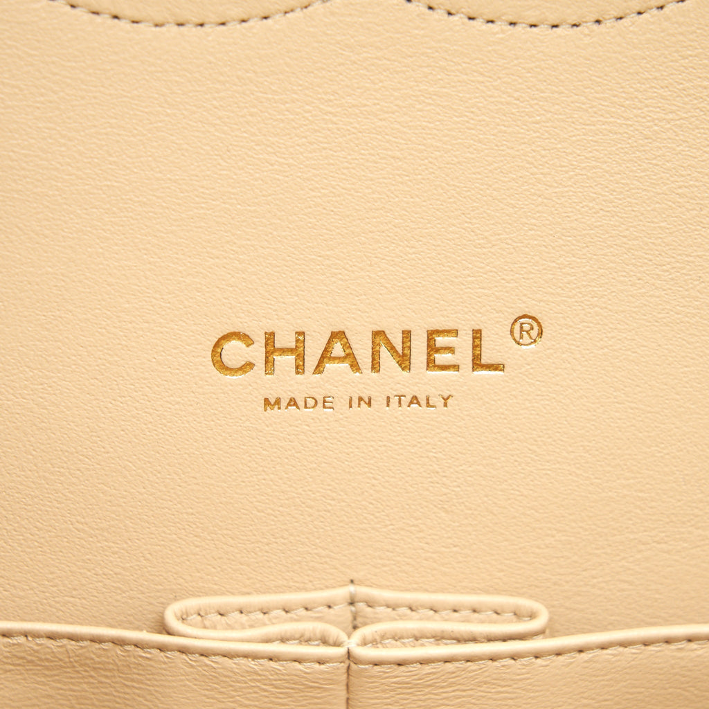 CHANEL MAXI CLASSIC DOUBLE FLAP BAG CAVIAR BEIGE GHW