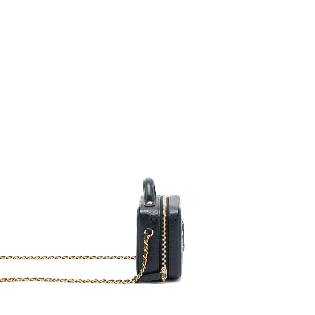 CHANEL FILIGREE VANITY CASE CAVIAR BLACK GHW
