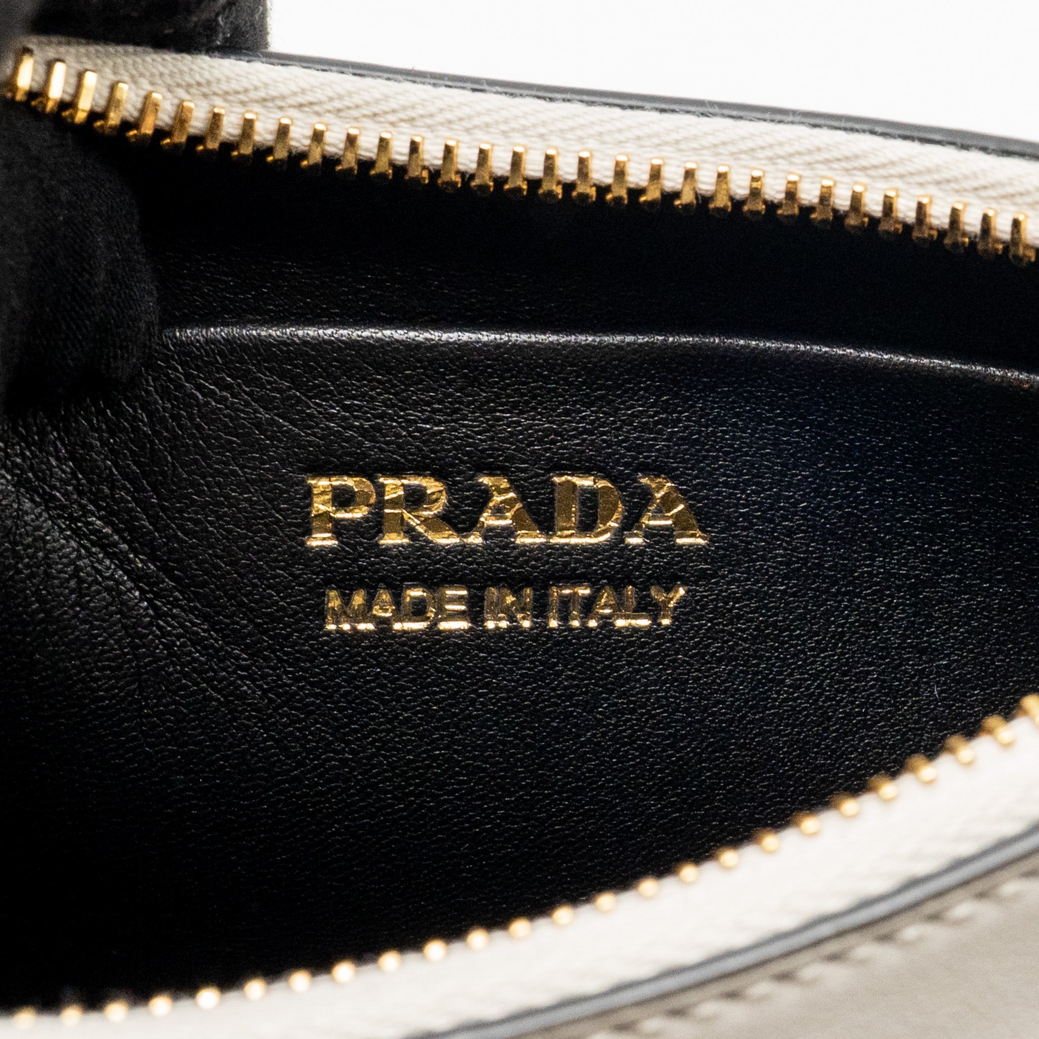 PRADA ARQUÉ SMALL SHOULDER BAG CALFSKIN WHITE GHW