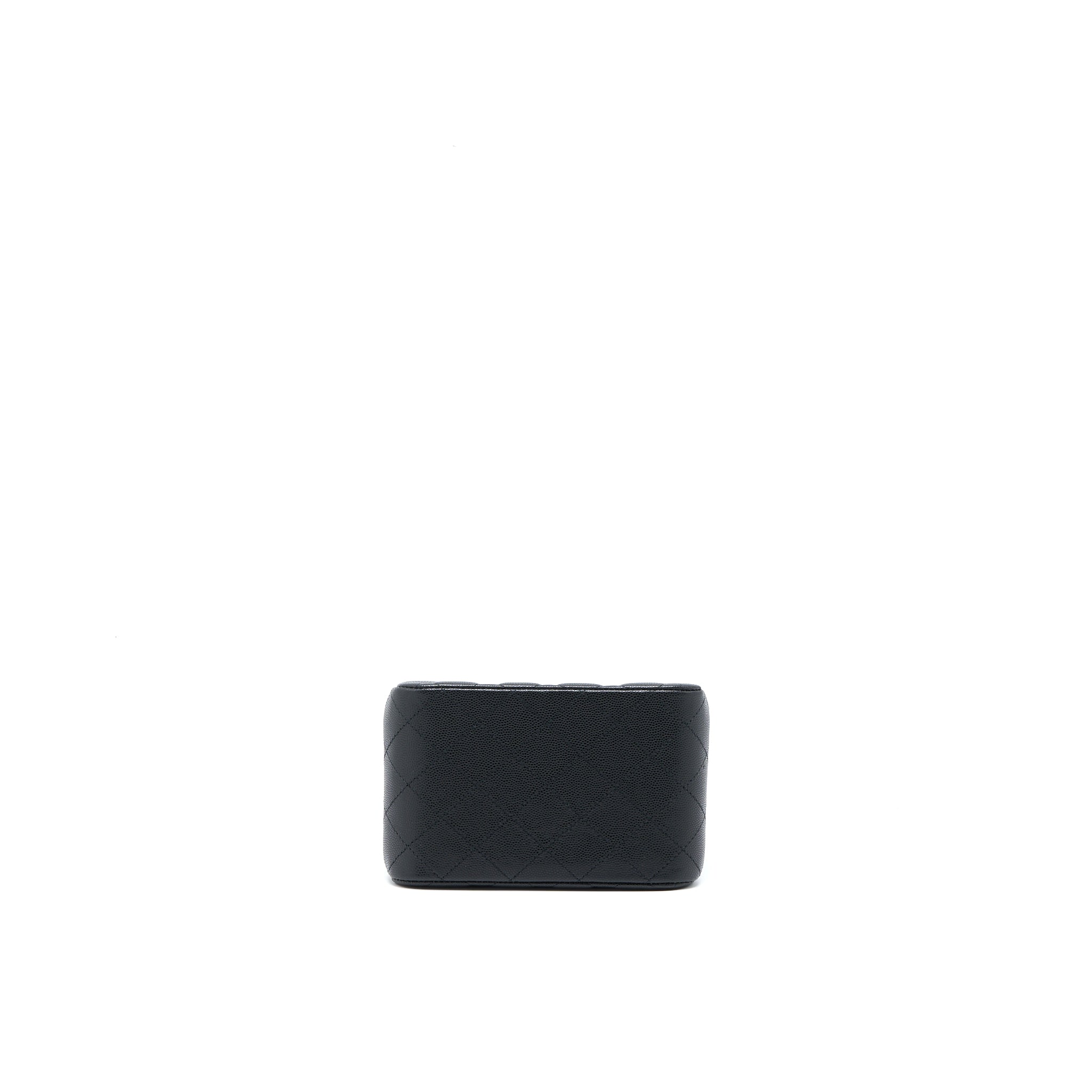 CHANEL MINI BUCKET TOTE BAG CAVIAR BLACK LGHW (MICROCHIP)