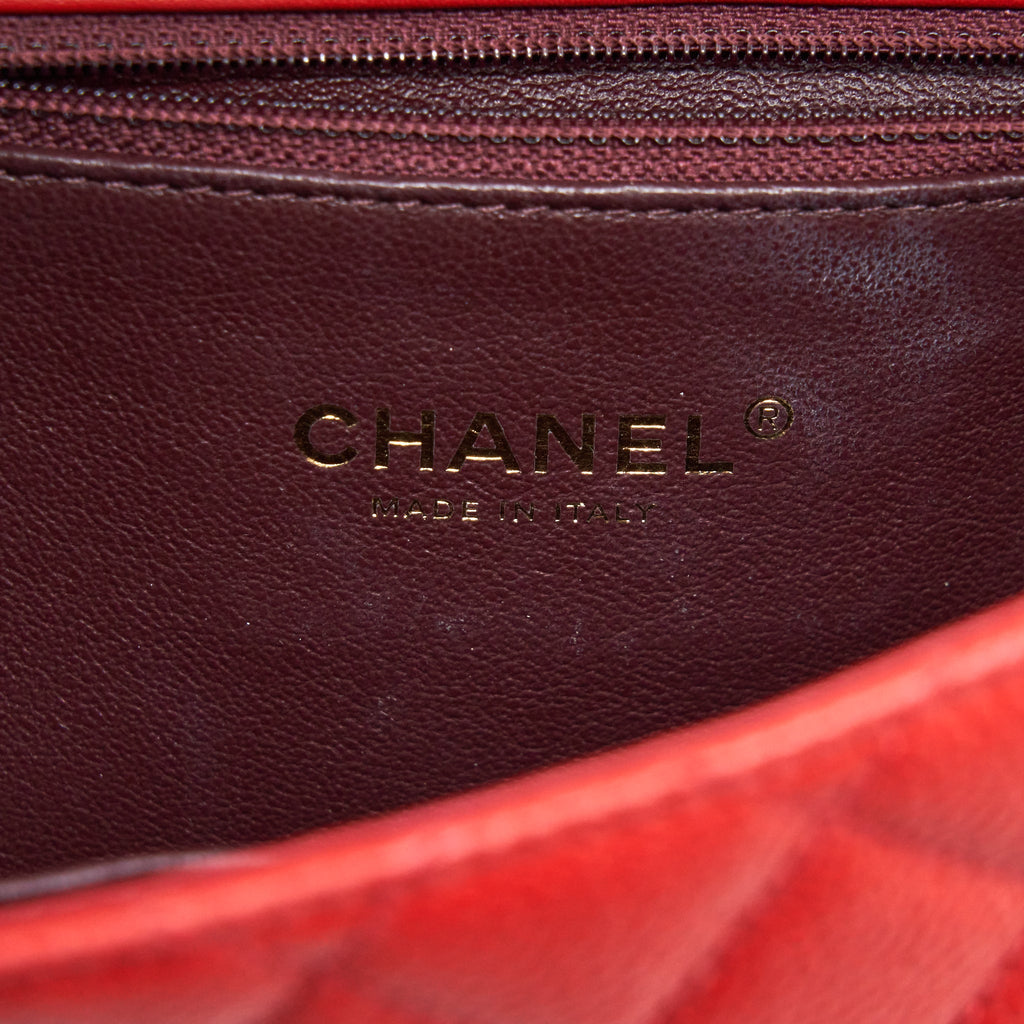 CHANEL FILIGREE FLAP BAG CAVIAR RED GHW