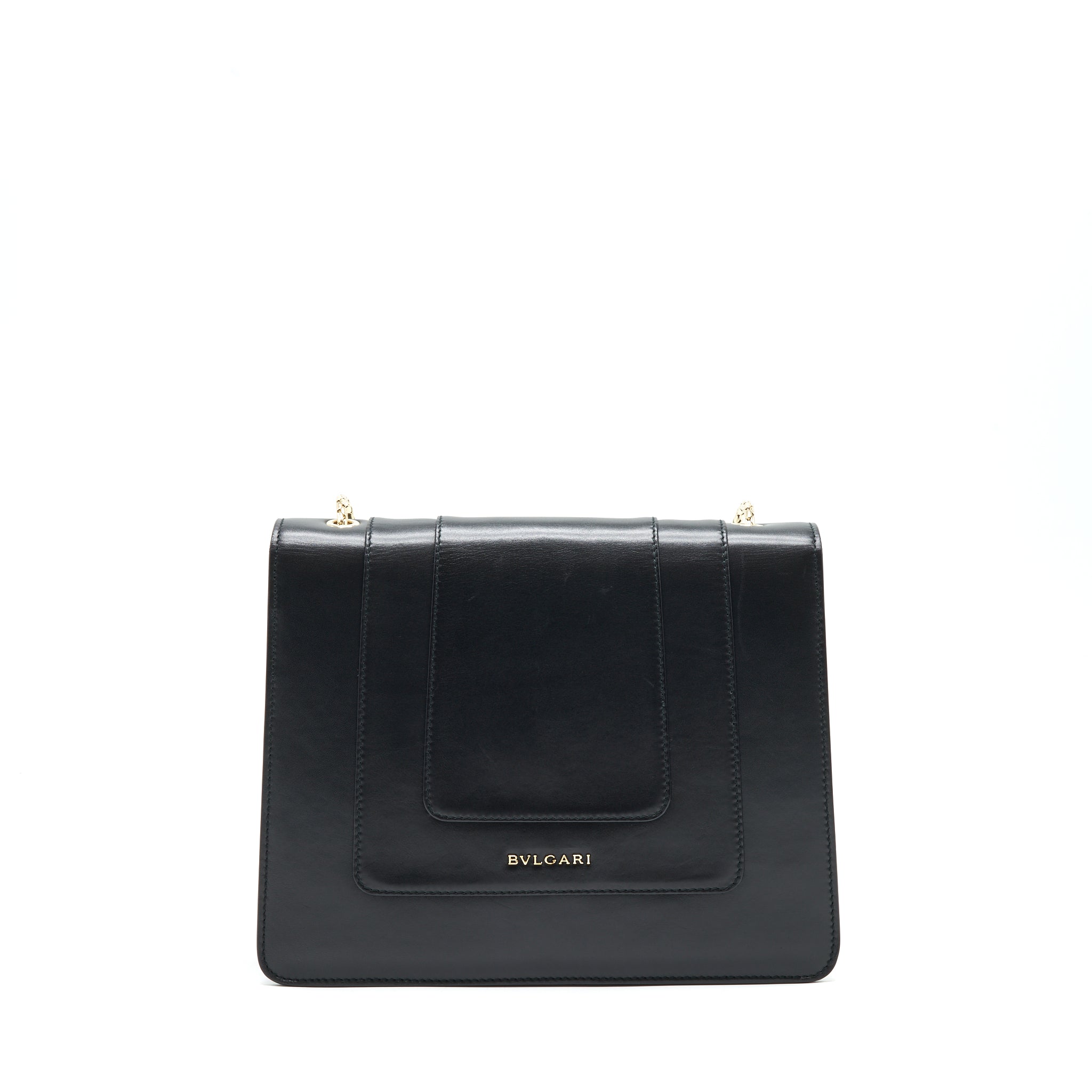 BVLGARI SERPENTI FOREVER FLAP BAG LARGE BLACK GHW