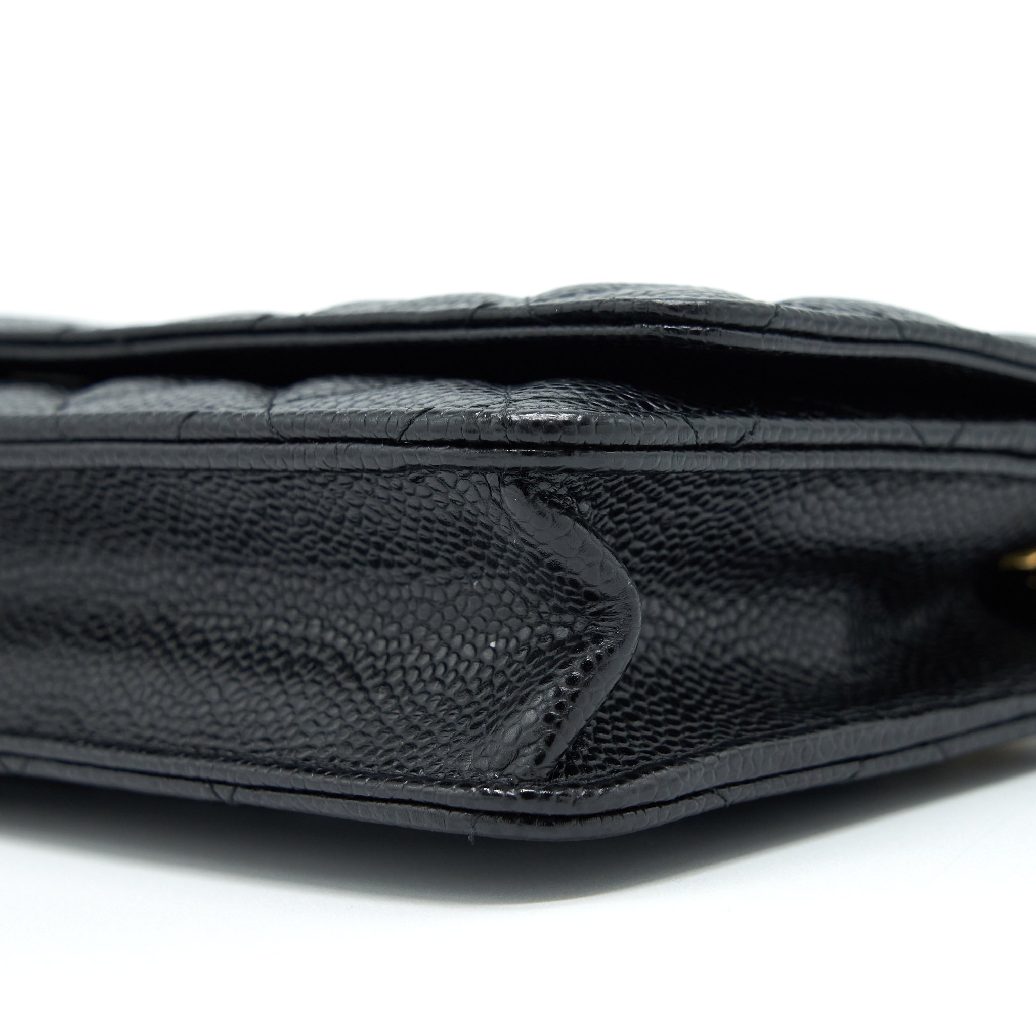 CHANEL CLASSIC WALLET ON CHAIN CAVIAR BLACK GHW