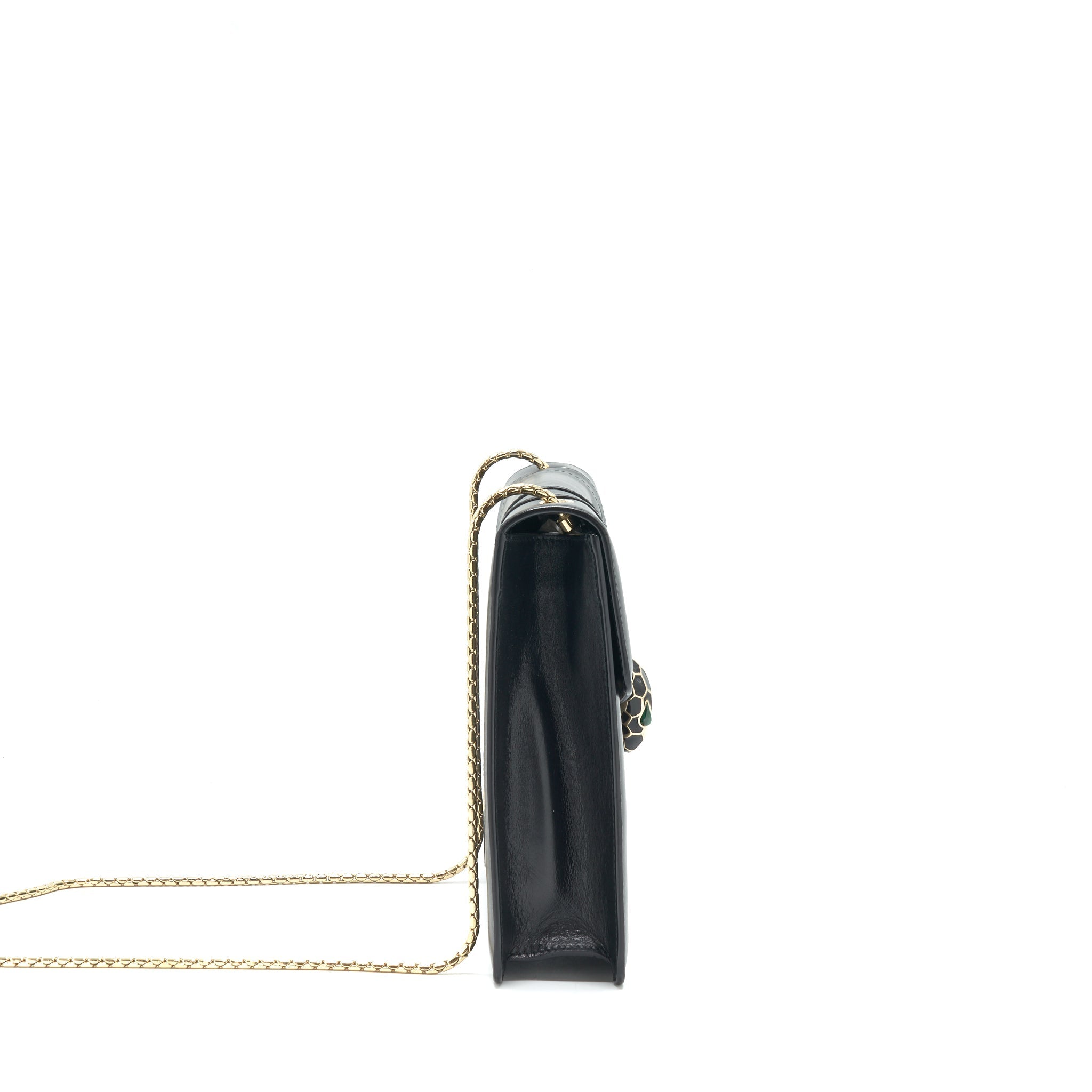 BVLGARI SERPENTI FOREVER FLAP BAG LARGE BLACK GHW