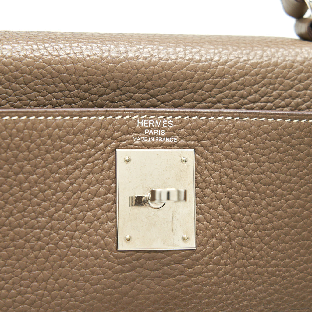 HERMES KELLY 28 ETOUPE SHW CLEMENCE LEATHER