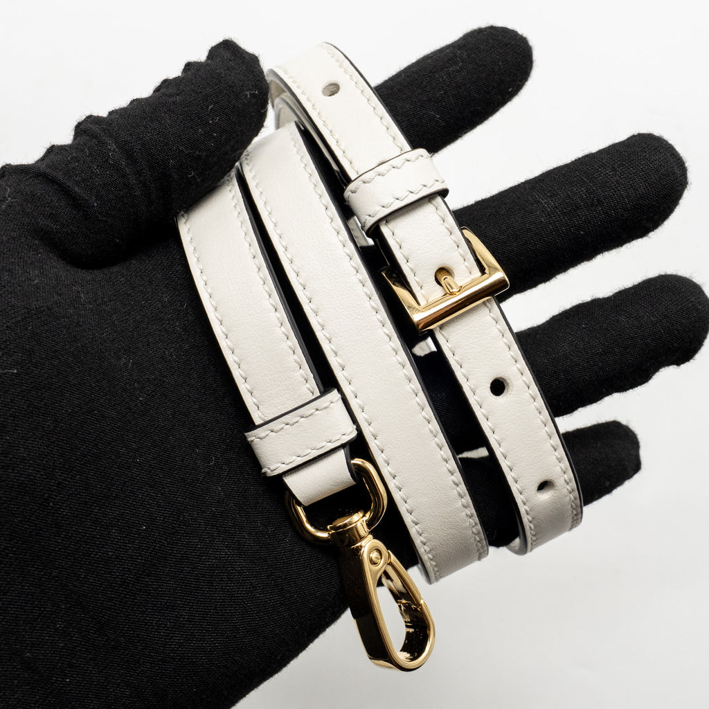 PRADA ARQUÉ SMALL SHOULDER BAG CALFSKIN WHITE GHW