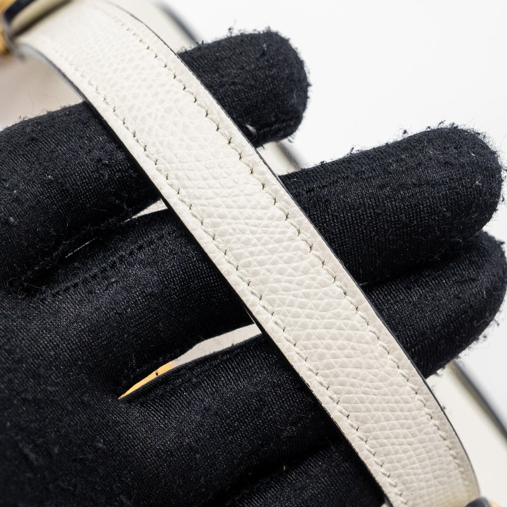 DIOR MINI SADDLE BAG CALFSKIN WHITE GHW