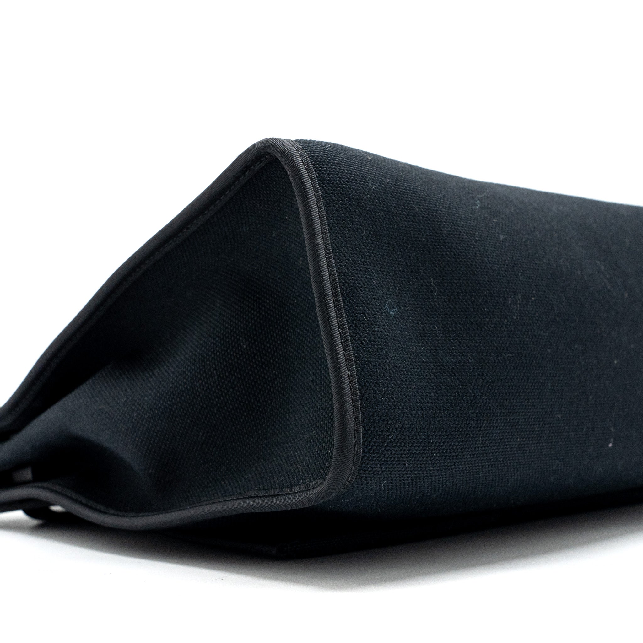 HERMES HERBAG 31 ZIP BAG CANVAS/ HUNTER BLACK SHW