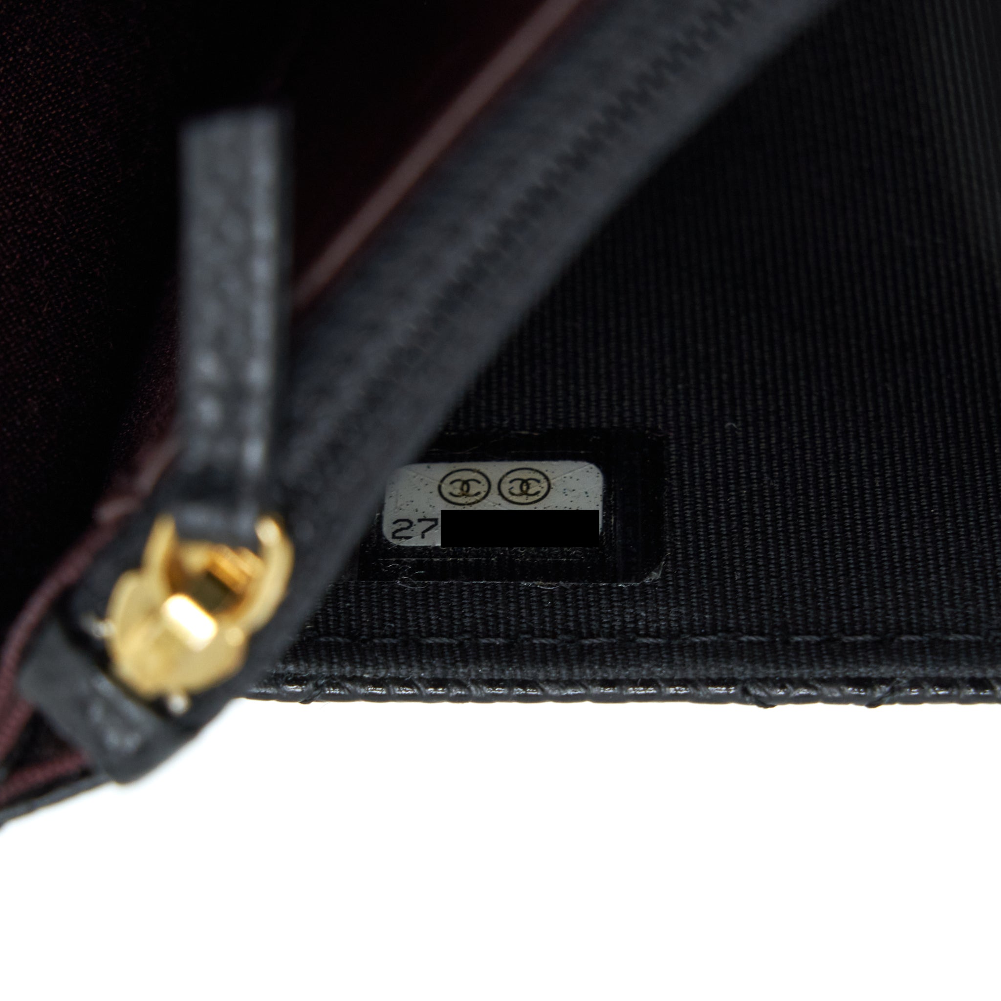 CHANEL CLASSIC WALLET ON CHAIN CAVIAR BLACK GHW
