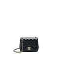 CHANEL MINI SQUARE FLAP BAG LAMBSKIN BLACK LGHW (MICROCHIP)