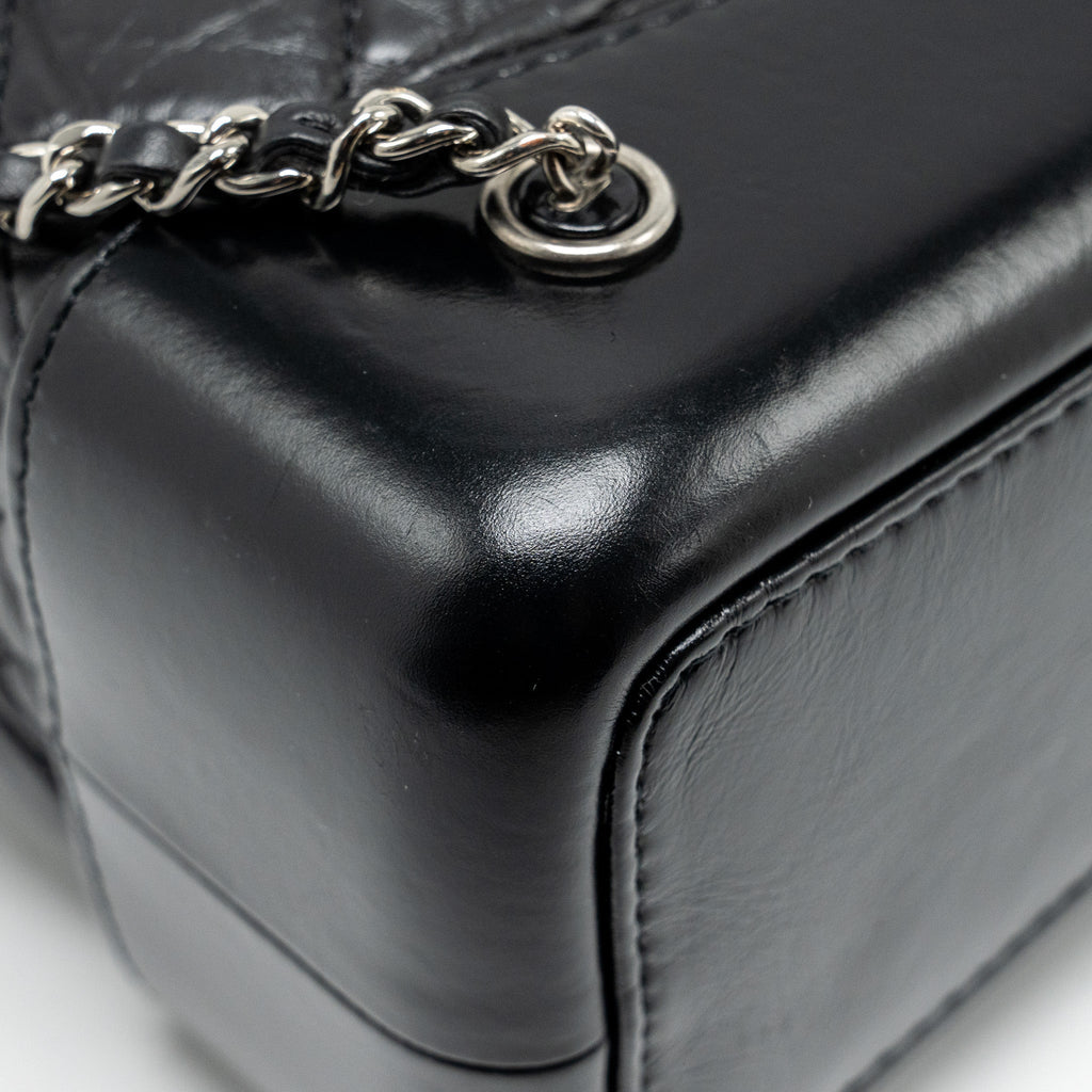 CHANEL SMALL GABRIELLE BACKPACK CALFSKIN BLACK MULTICOLOUR HARDWARE (MICROCHIP)