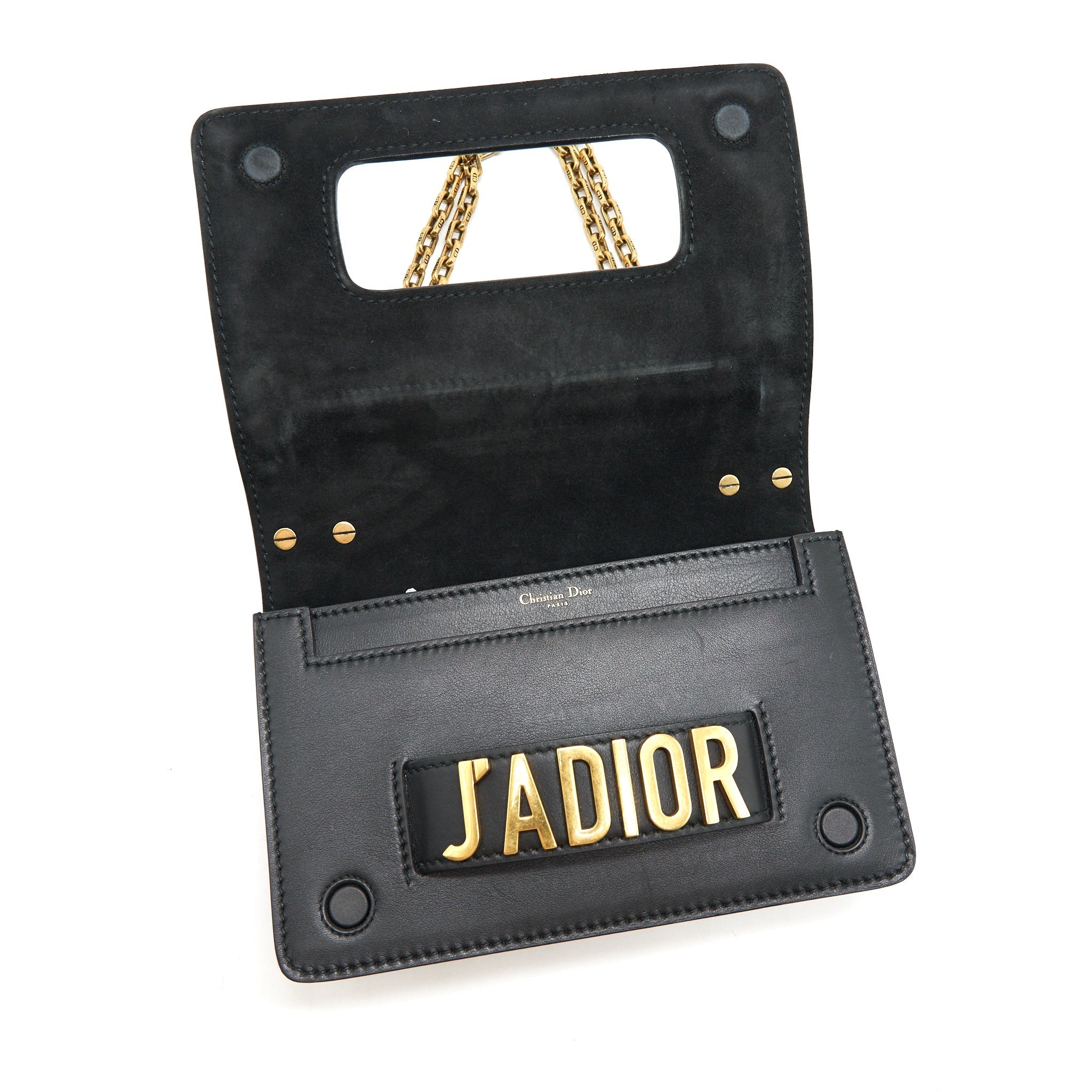 DIOR J'ADIOR MEDIUM FLAP BAG WITH CHAIN BLACK GHW