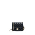 CHANEL 23C PEARL CRUSH MINI SQUARE FLAP BAG LAMBSKIN BLACK LGHW (MICROCHIP)
