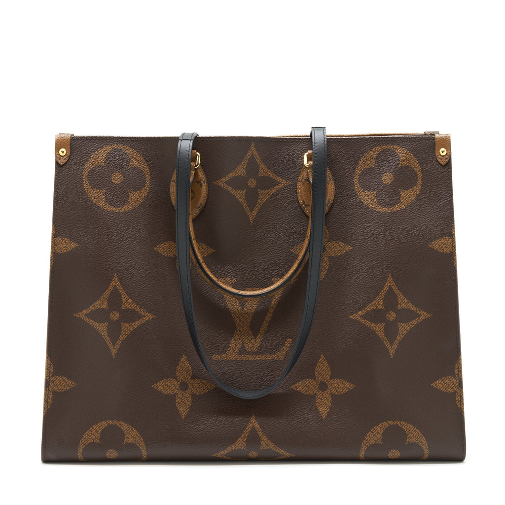 LOUIS VUITTON ON THE GO GM MONOGRAM REVERSE CANVAS GHW