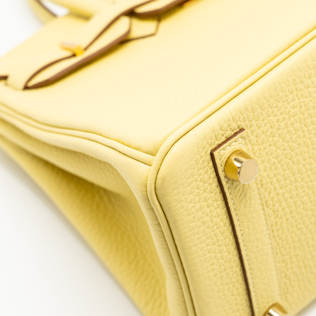 HERMES BIRKIN 25 TOGO 1Z JAUNE POUSSIN GHW
