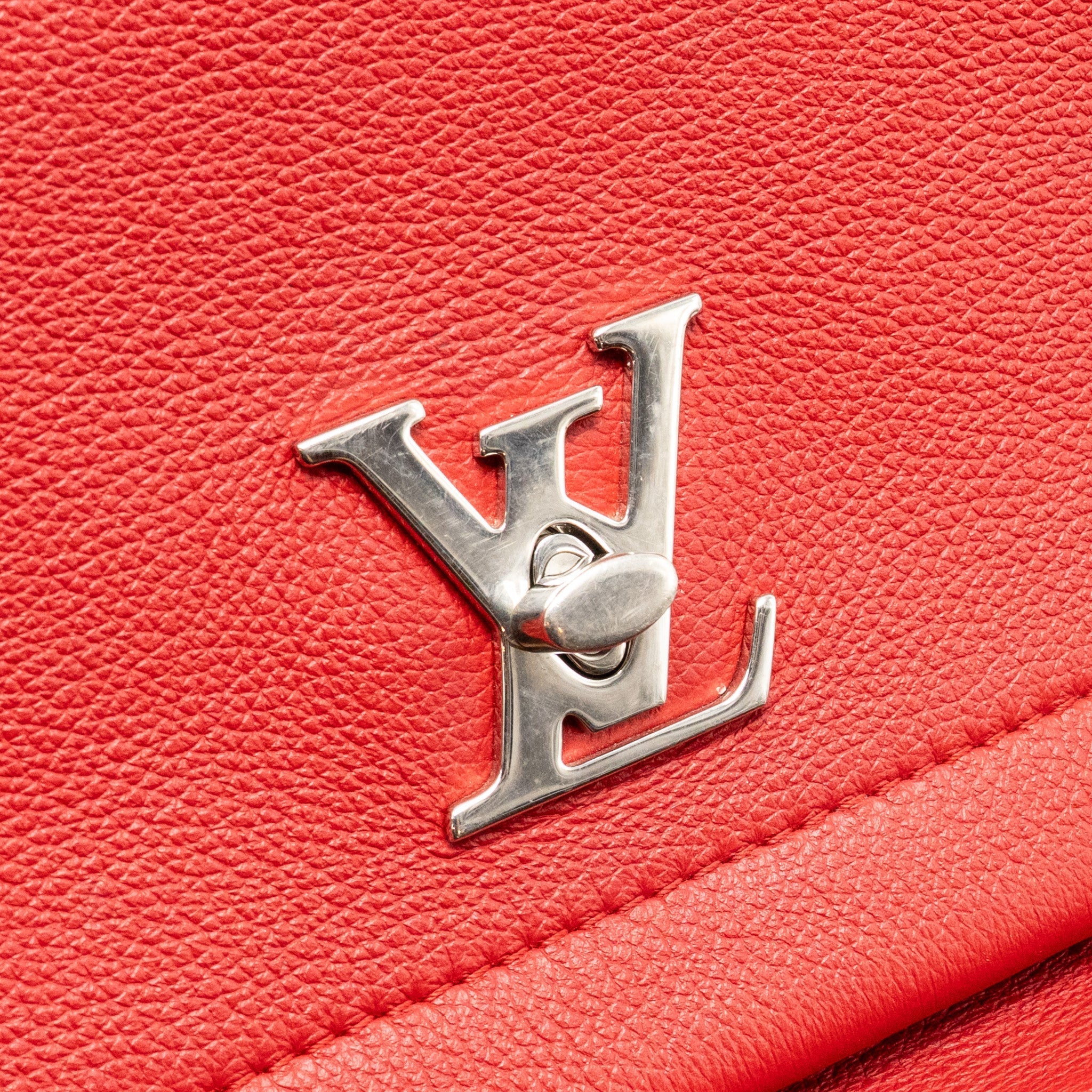LOUIS VUITTON LOCKME BAG CALFSKIN RED SHW